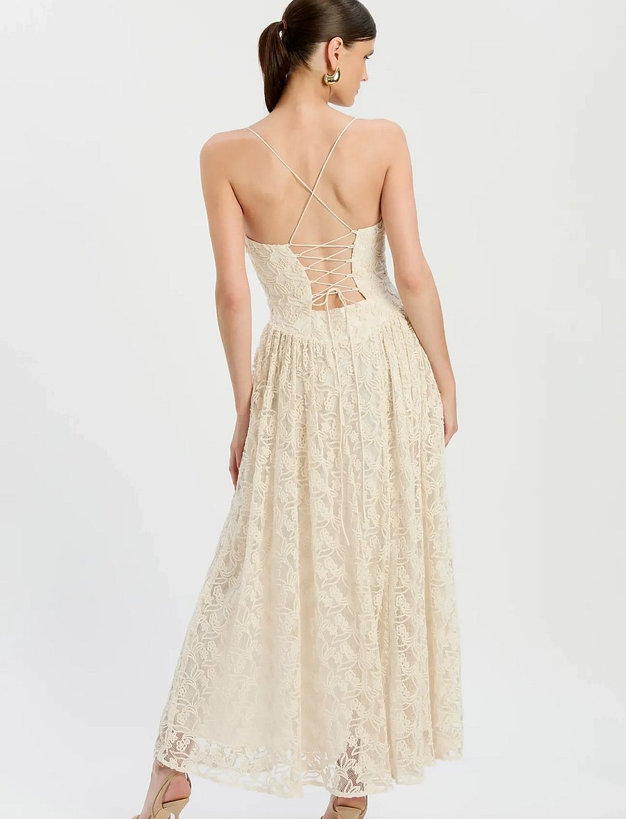 Bardot - ESTIE BRODERIE MAXI DRESS - spitzenkleider - lt beige - 4