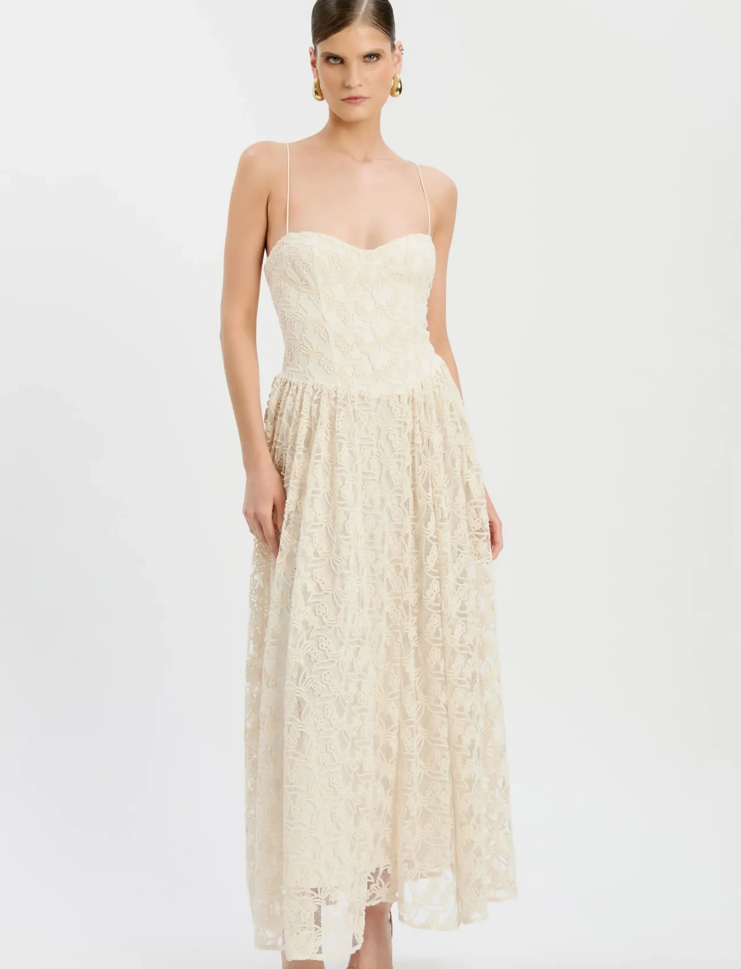 Bardot - ESTIE BRODERIE MAXI DRESS - blondekjoler - lt beige - 5