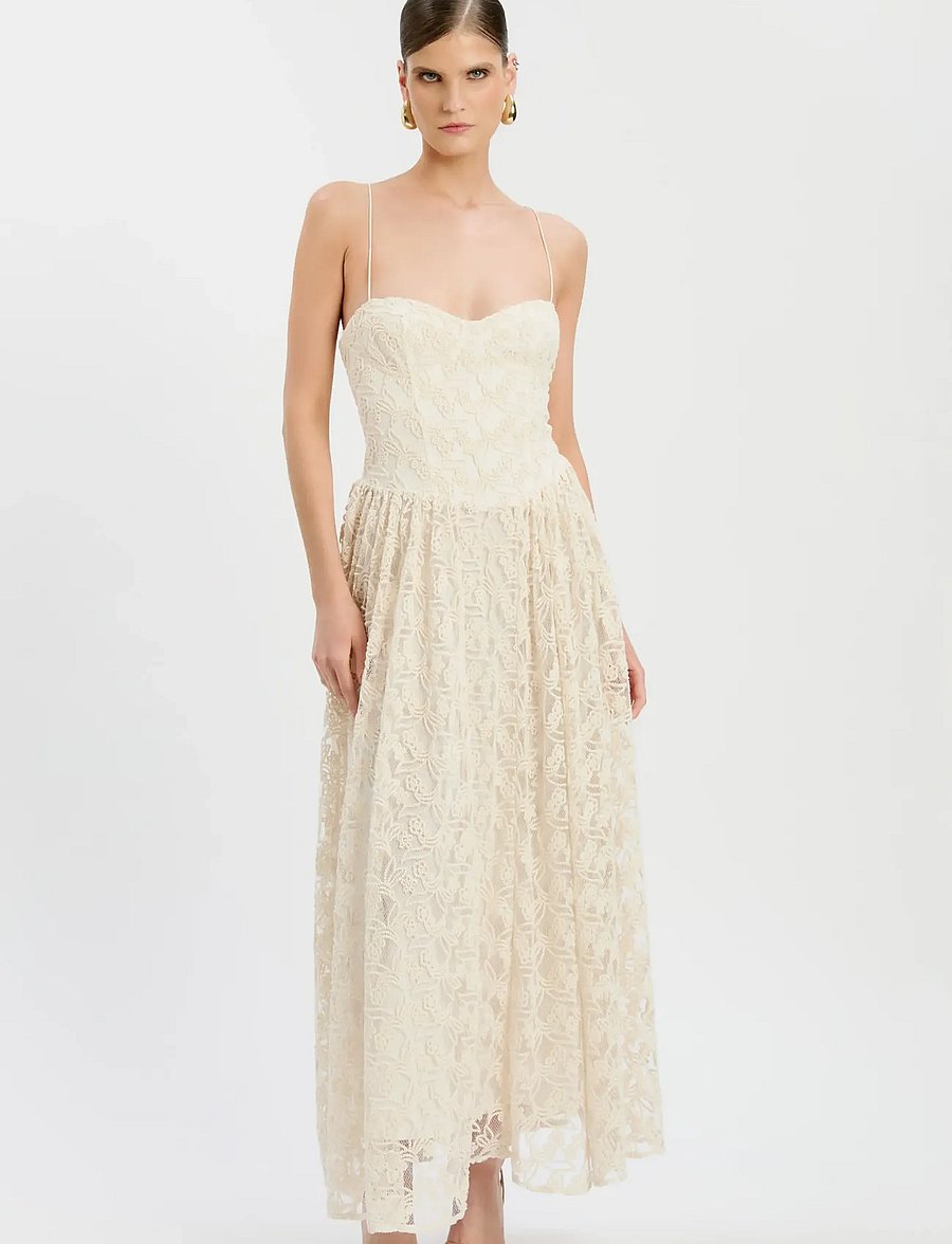 Bardot - ESTIE BRODERIE MAXI DRESS - spitzenkleider - lt beige - 5