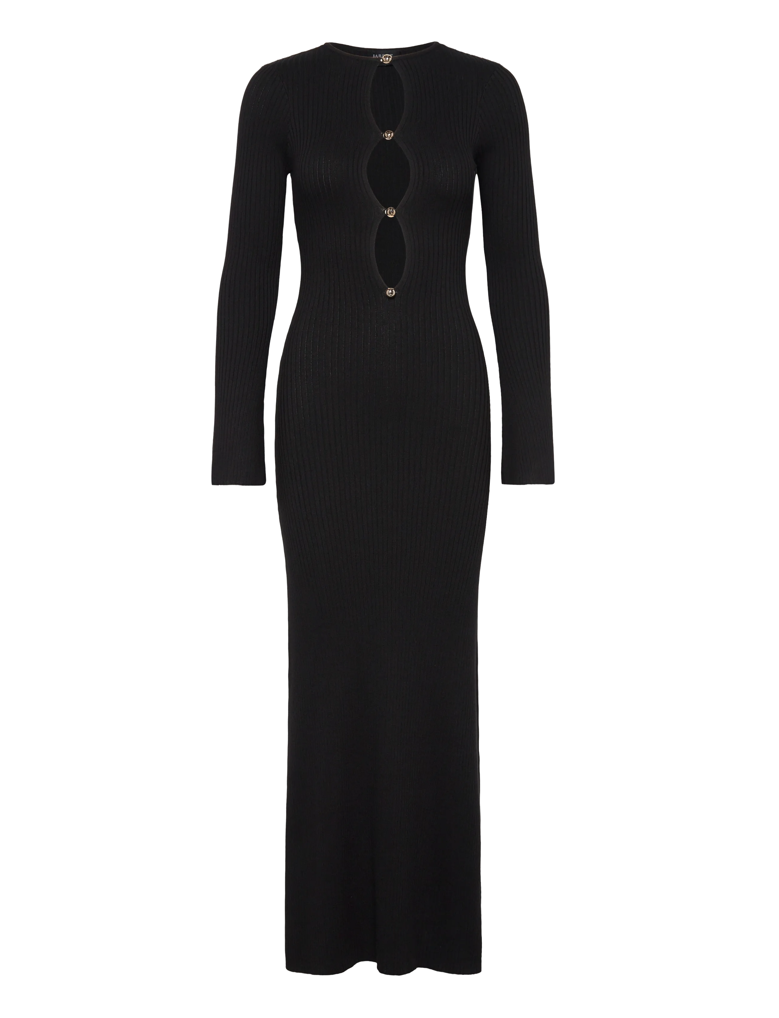 BARDOT Nautico Knit Maxi Kleid Schwarz - L - Damen