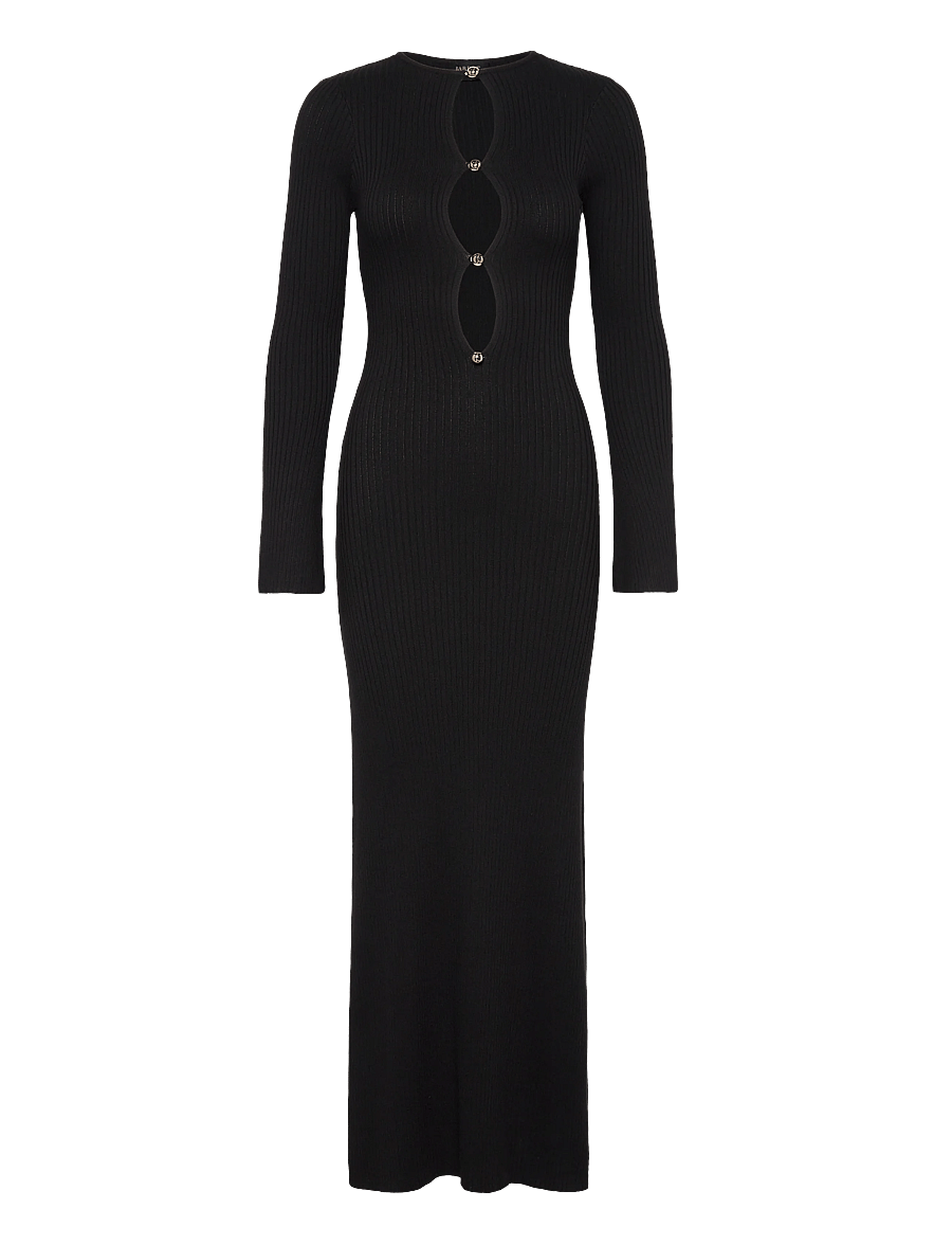 Bardot - NAUTICO KNIT MAXI DRESS - strickkleider - black - 1