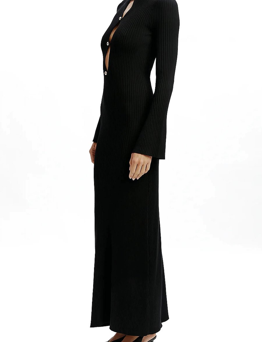 Bardot - NAUTICO KNIT MAXI DRESS - strickkleider - black - 3