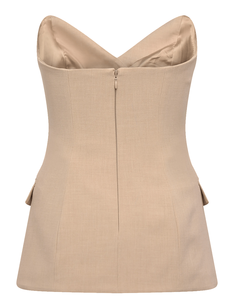 Bardot - KYLIAN BUTTON FRONT TOP - vesti - tan - 2