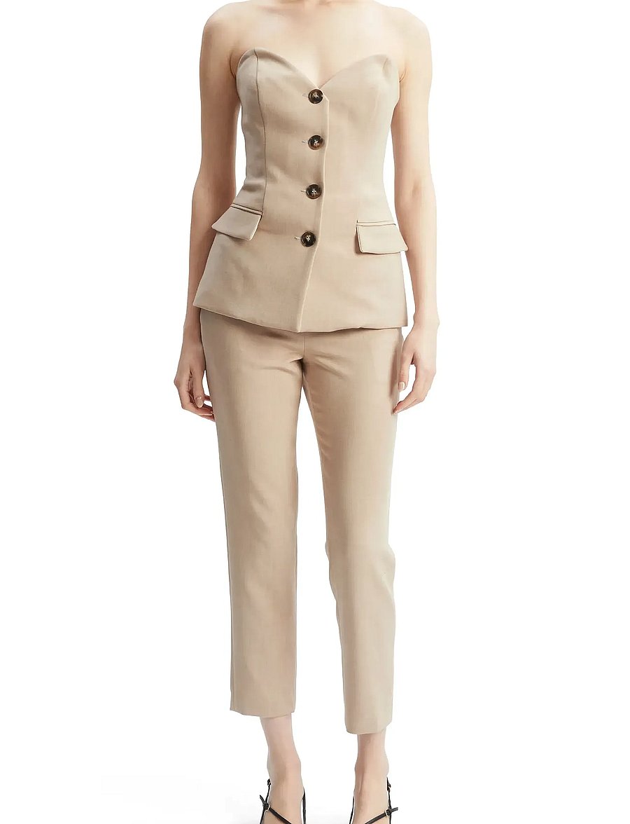 Bardot - KYLIAN BUTTON FRONT TOP - vesti - tan - 0