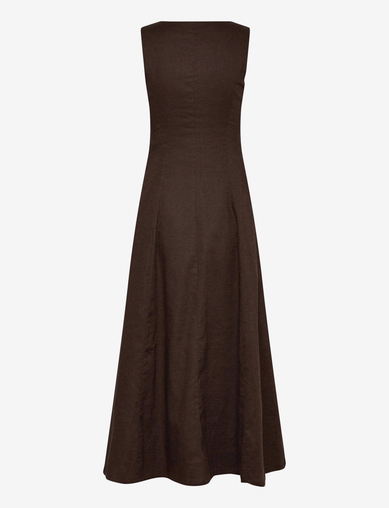 Bardot - CORDELIA LINEN MIDI DRESS - midikleider - chocolate - 2
