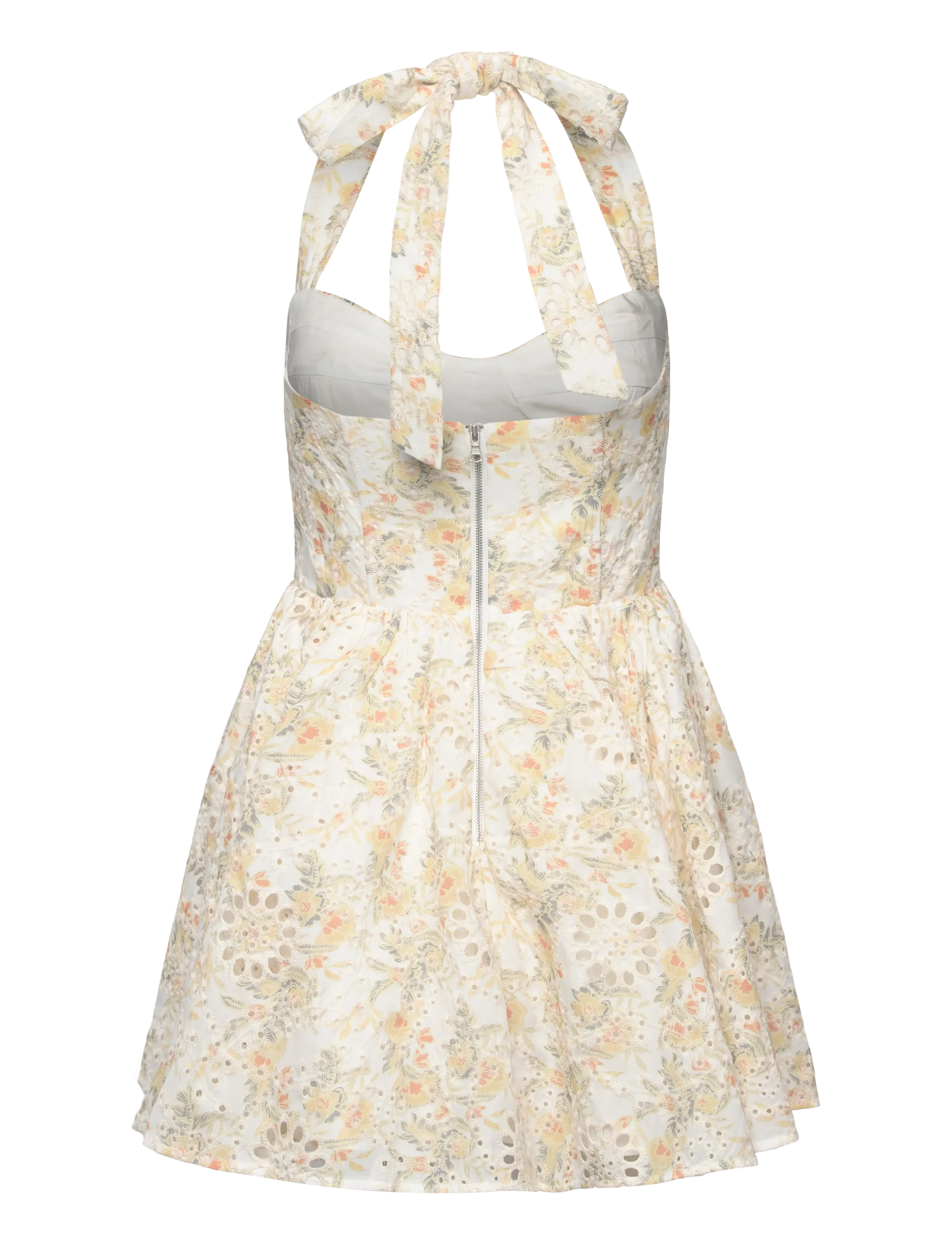 Bardot - POLLIE HALTER MINI DRESS - yellow floral - 2