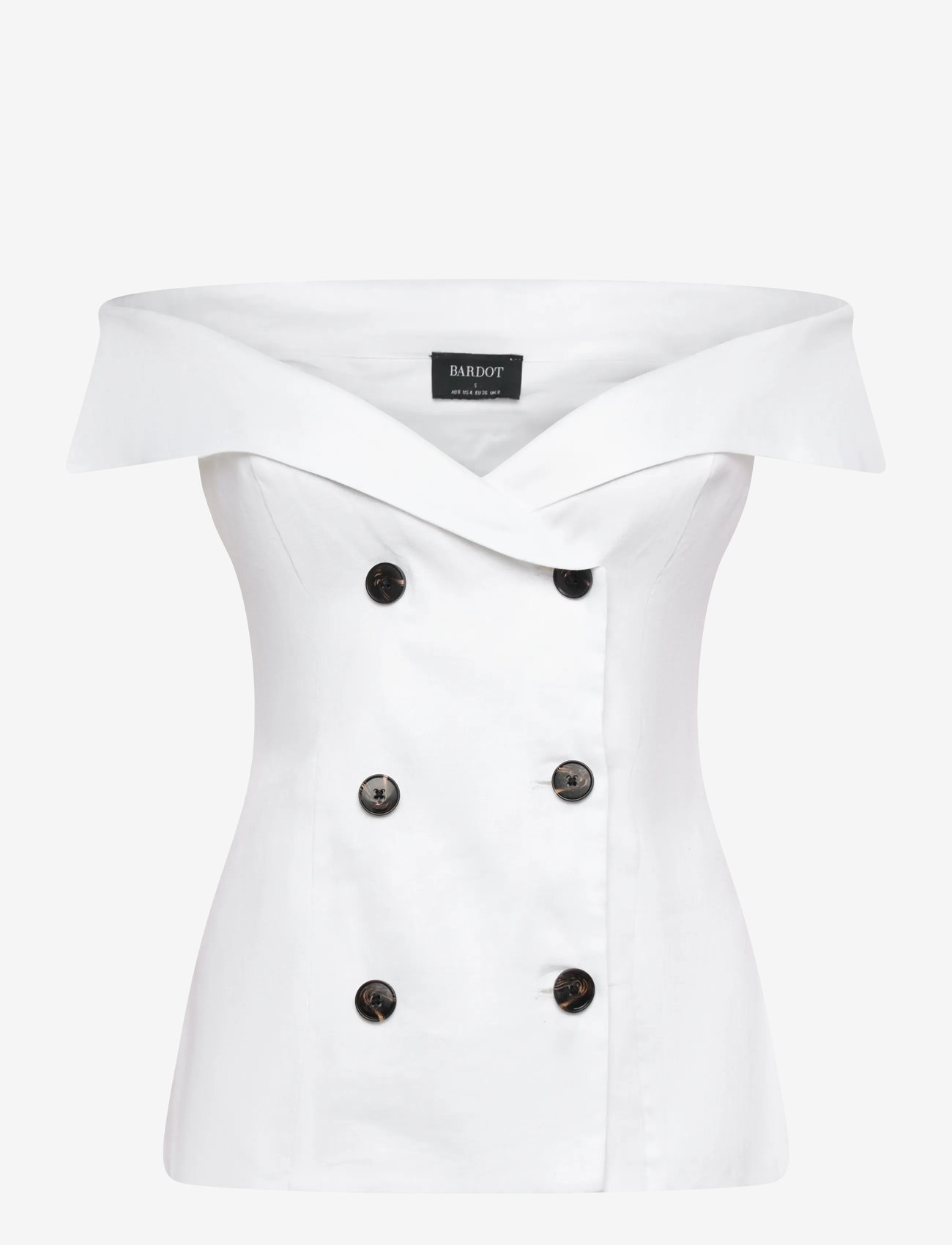 Bardot - ELIORA BUTTON FRONT LINEN TOP - orchid wht - 0