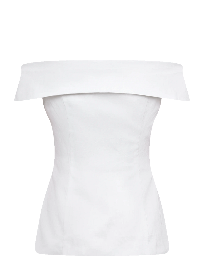 Bardot - ELIORA BUTTON FRONT LINEN TOP - orchid wht - 2