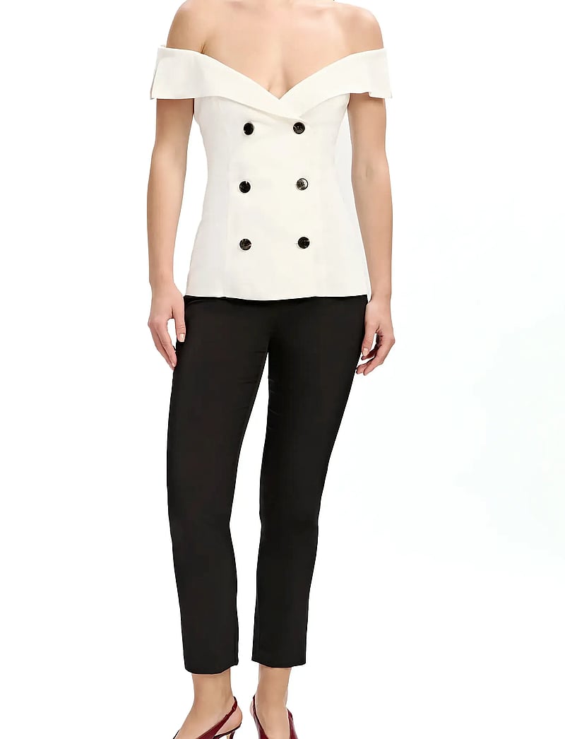 Bardot - ELIORA BUTTON FRONT LINEN TOP - orchid wht - 0