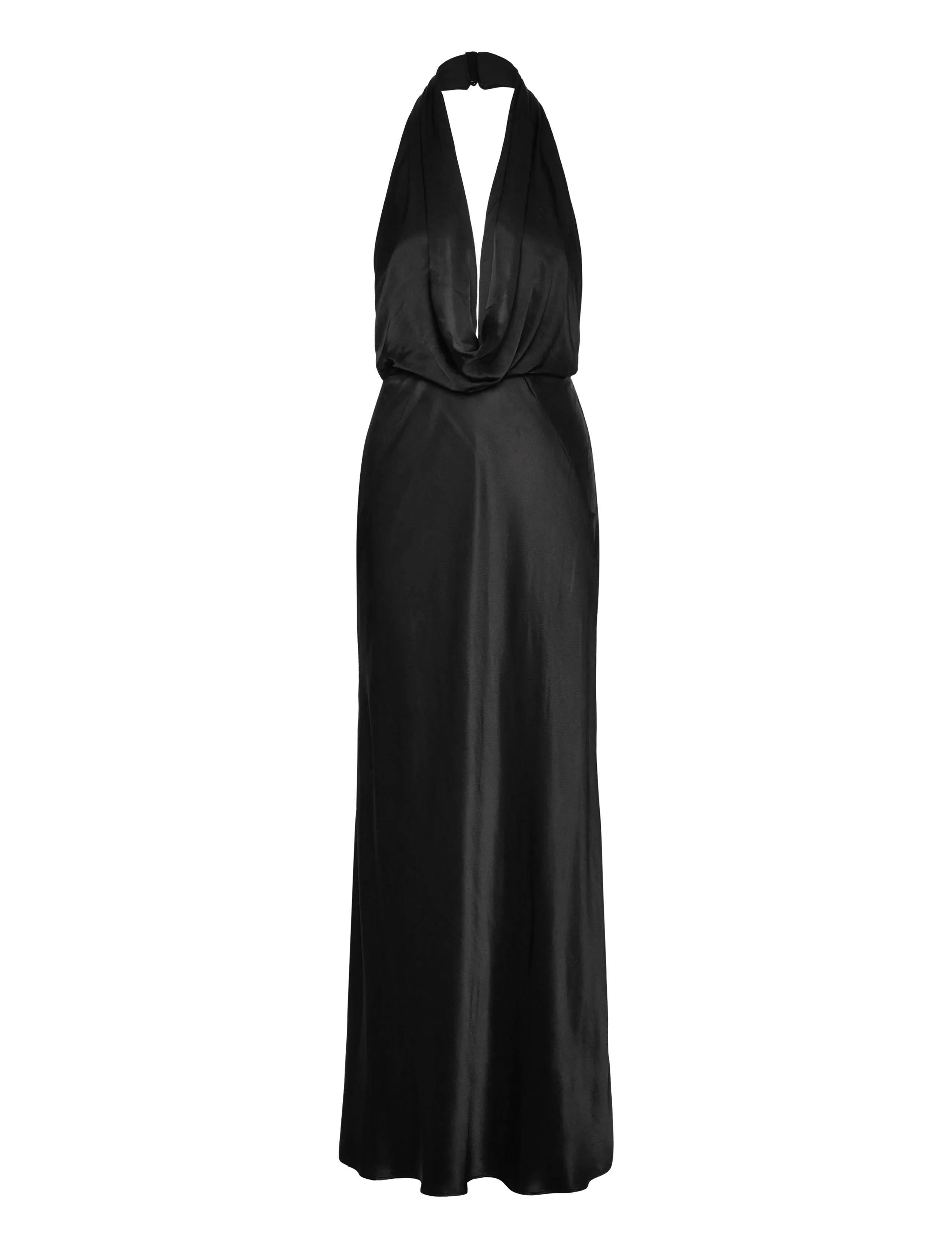 Bardot NOLA SATIN COWL MAXI DRESS - Schlupfkleider - BLACK / black