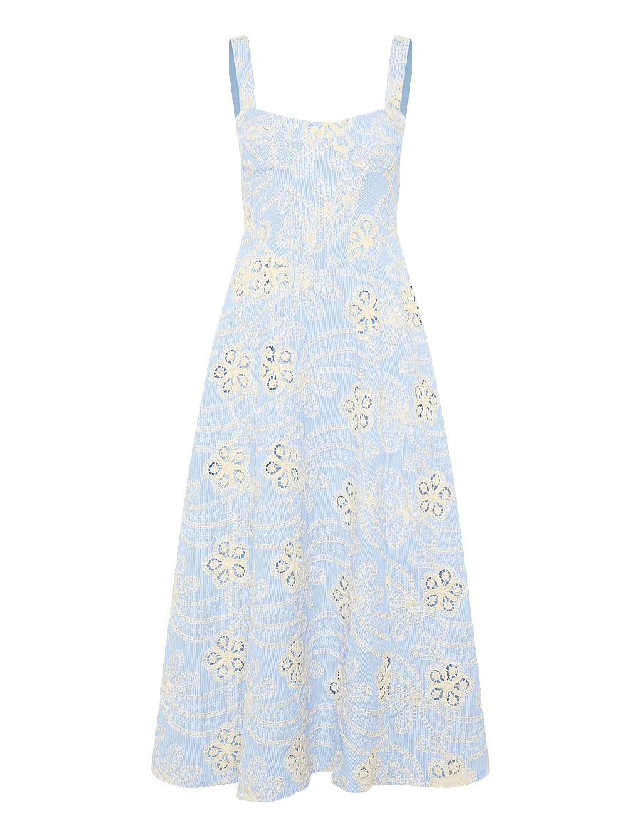 Bardot - LILAH CORSET MIDI DRESS - midikleidid - baby bl fl - 1