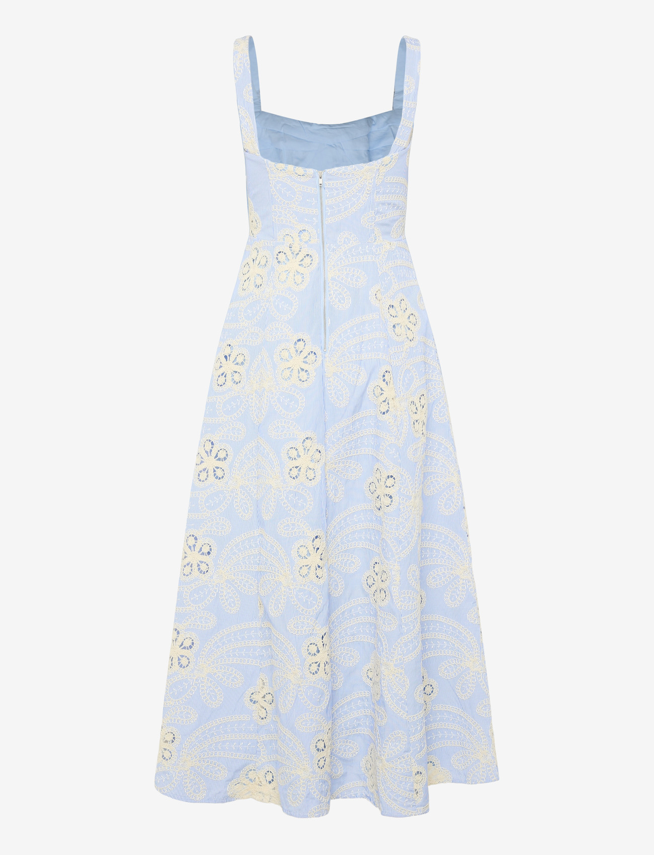 white polka dot midi dress White Polka Dot Linen Midi Dress
