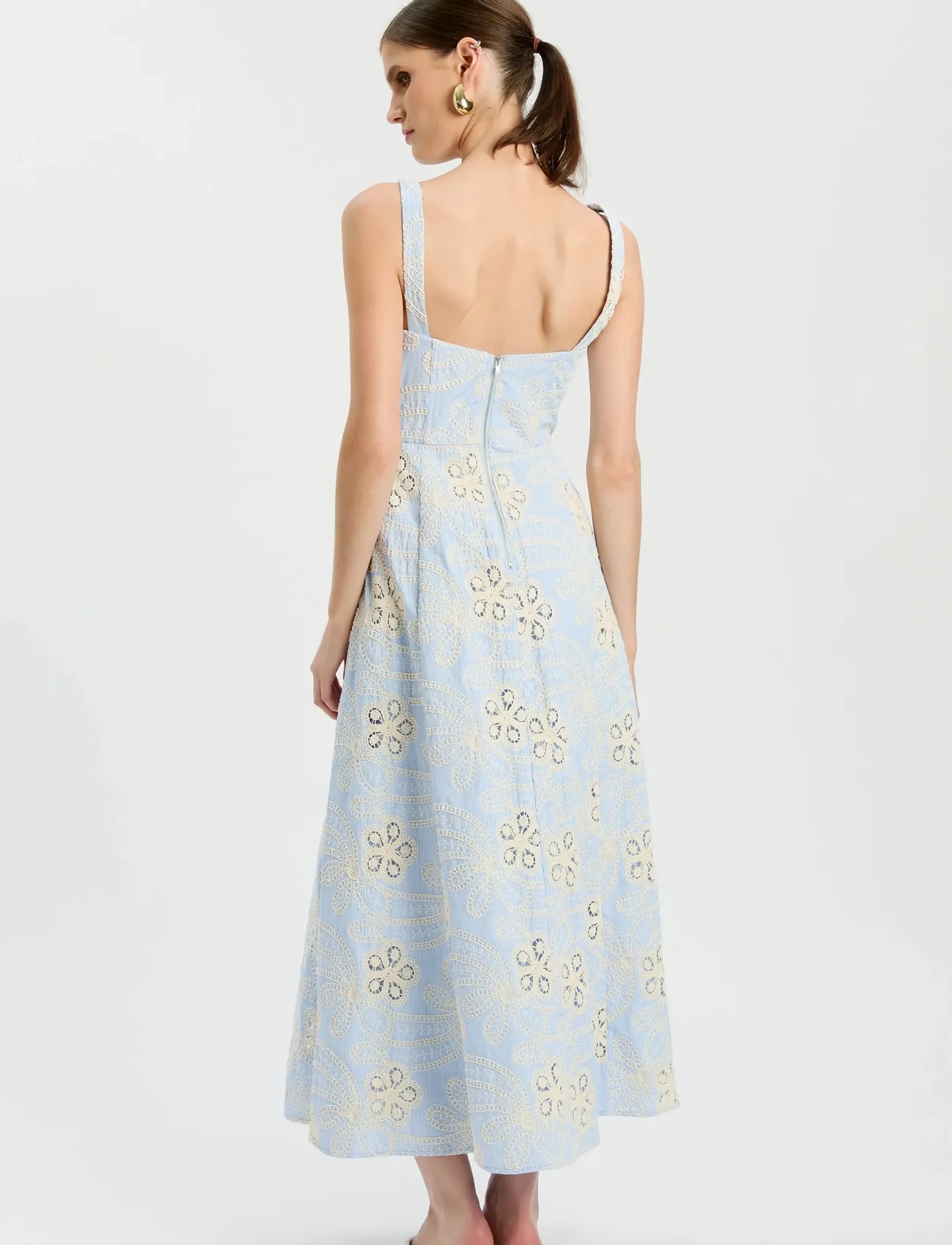 Bardot - LILAH CORSET MIDI DRESS - midikleidid - baby bl fl - 4
