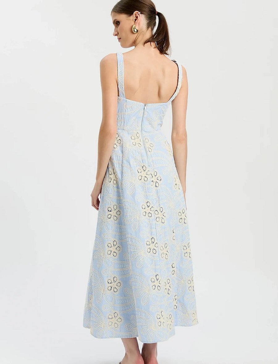 Bardot - LILAH CORSET MIDI DRESS - midikleidid - baby bl fl - 4