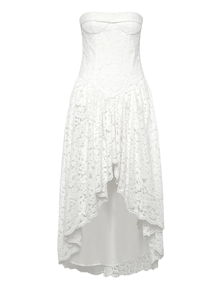 Bardot - FELICIDAD STRAPLESS LACE DRESS - orchid wht - 0