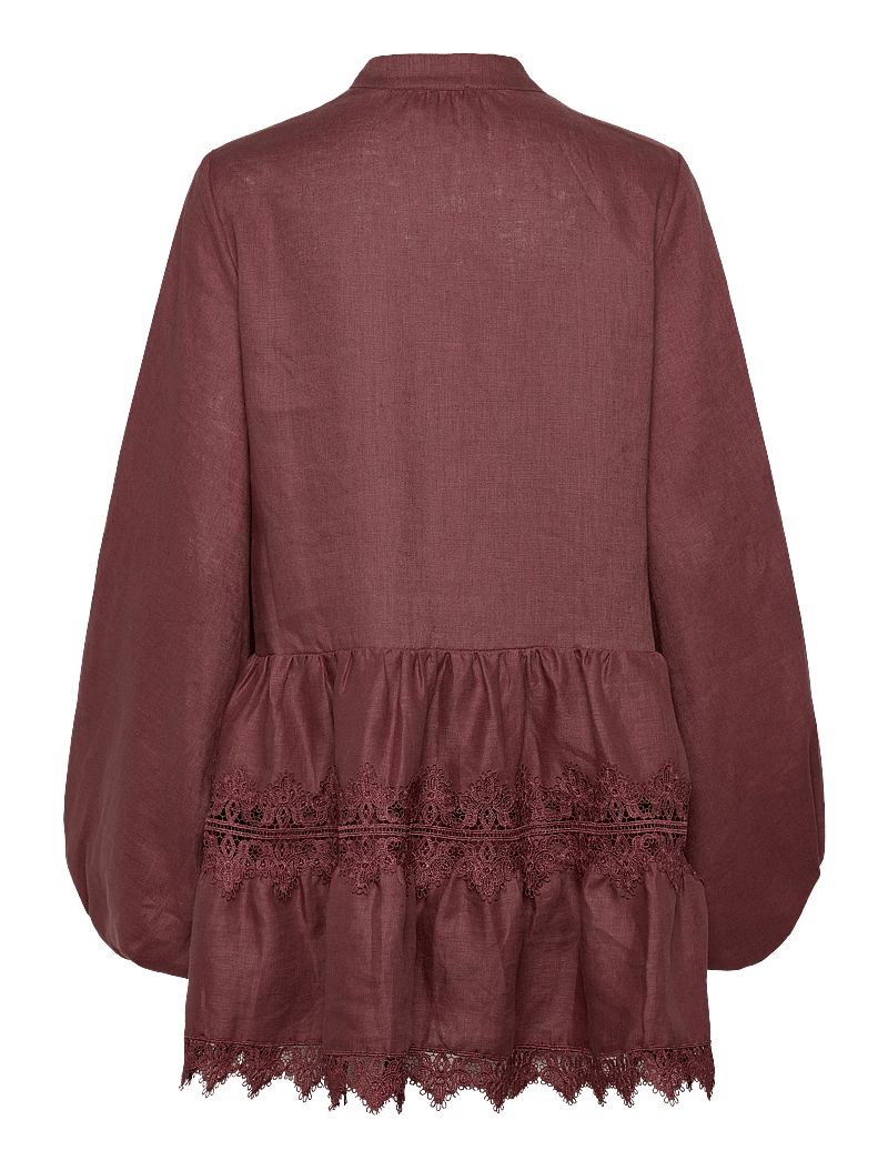 Bardot - ANTONIA LACE TRIM MINI DRESS - sommerkleider - chestnut - 1