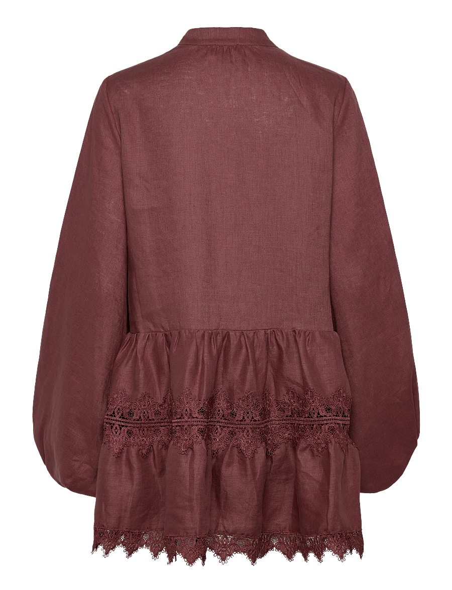 Bardot - ANTONIA LACE TRIM MINI DRESS - sommerkjoler - chestnut - 1