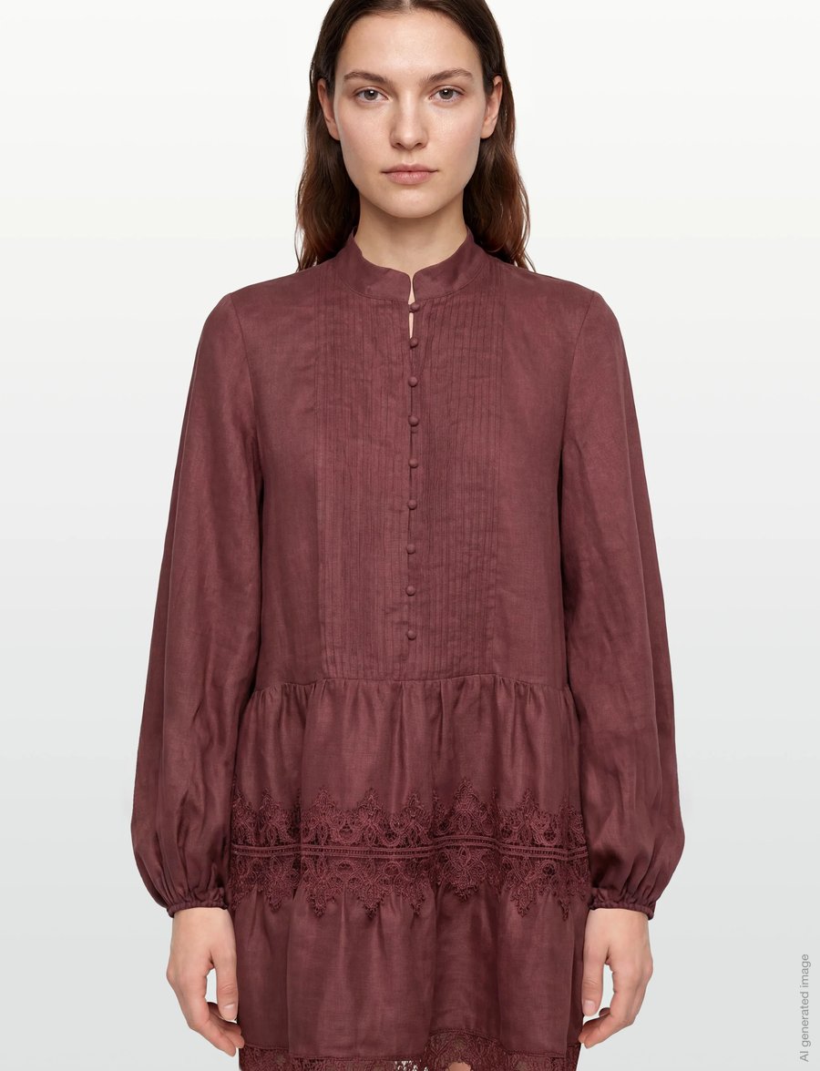 Bardot - ANTONIA LACE TRIM MINI DRESS - sommerkjoler - chestnut - 3
