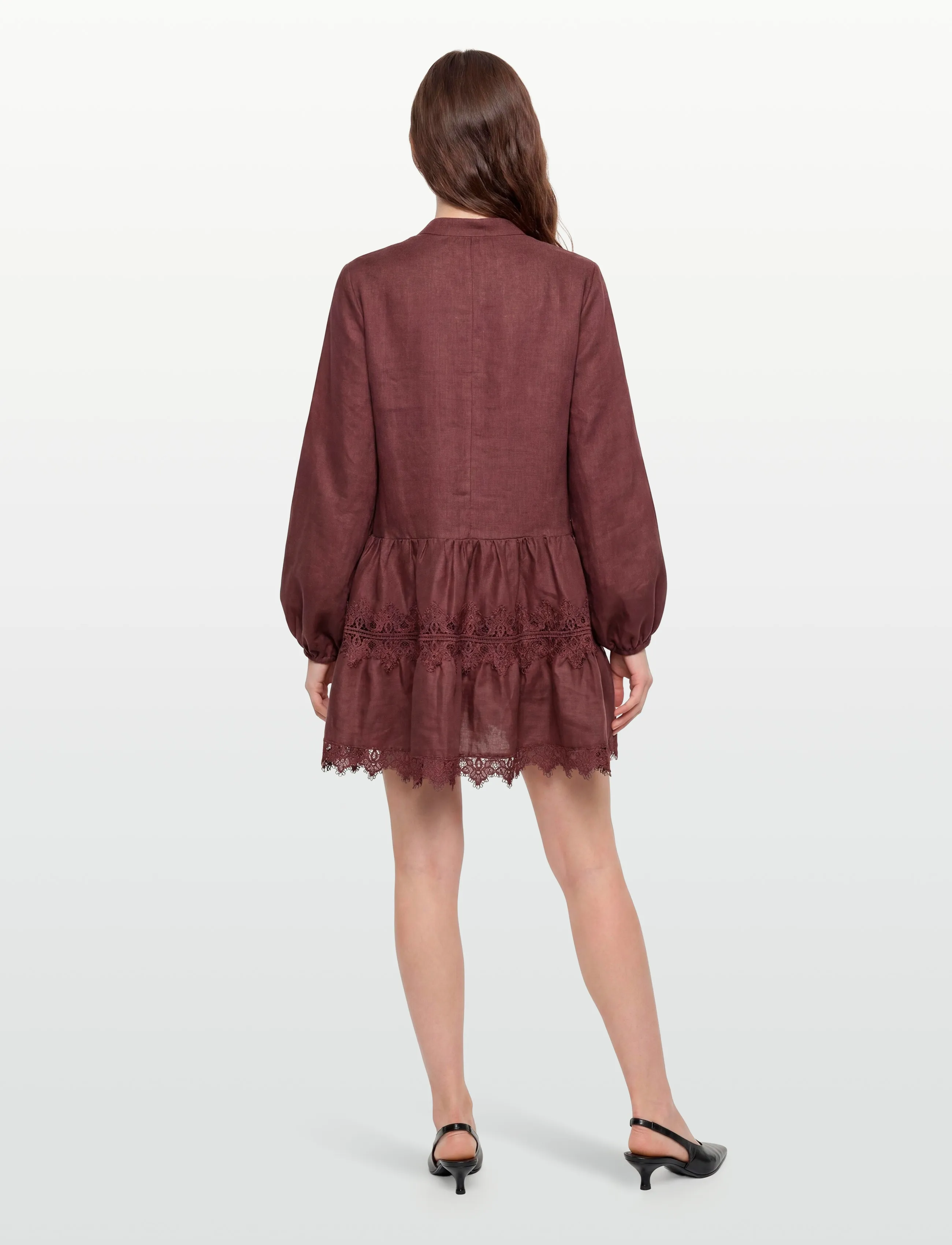 Bardot - ANTONIA LACE TRIM MINI DRESS - sommerkjoler - chestnut - 4