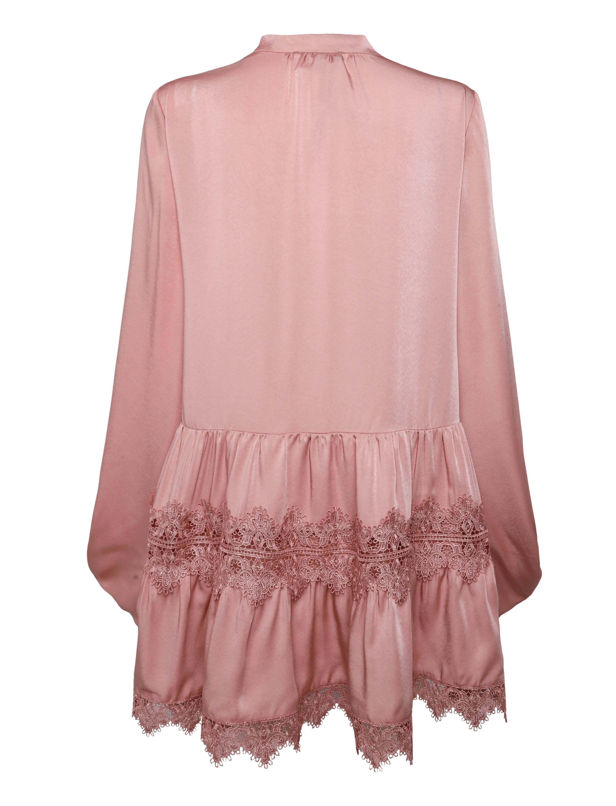 Bardot - ANTONIA LACE TRIM MINI DRESS - korte kjoler - dusty pink - 1