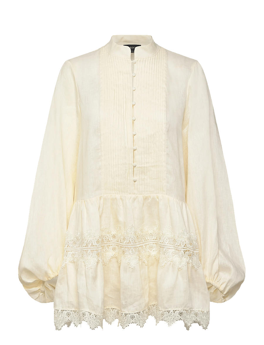 Bardot - ANTONIA LACE TRIM MINI DRESS - minikleidid - eggnog - 1