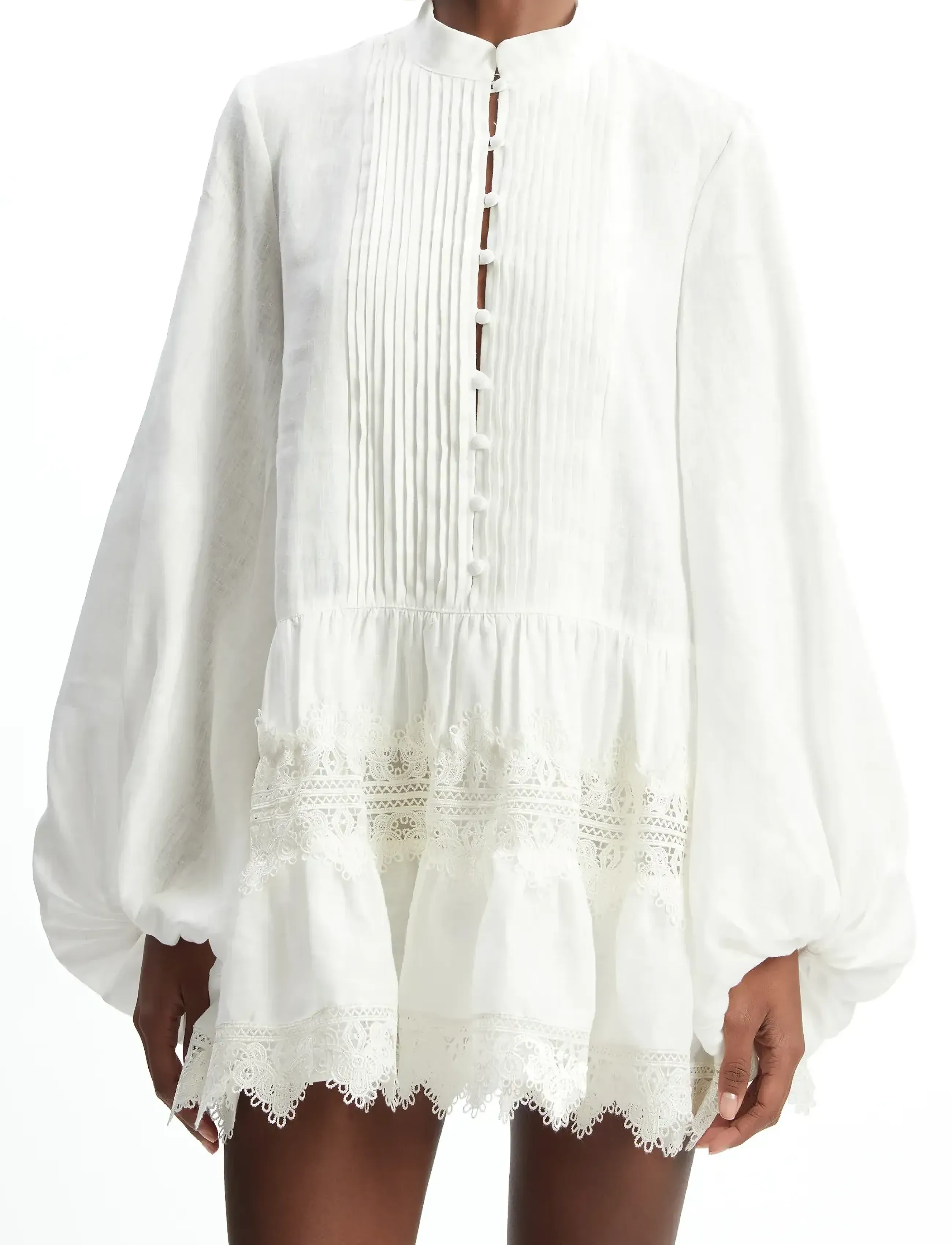 Bardot - ANTONIA LACE TRIM MINI DRESS - orchid wht - 4