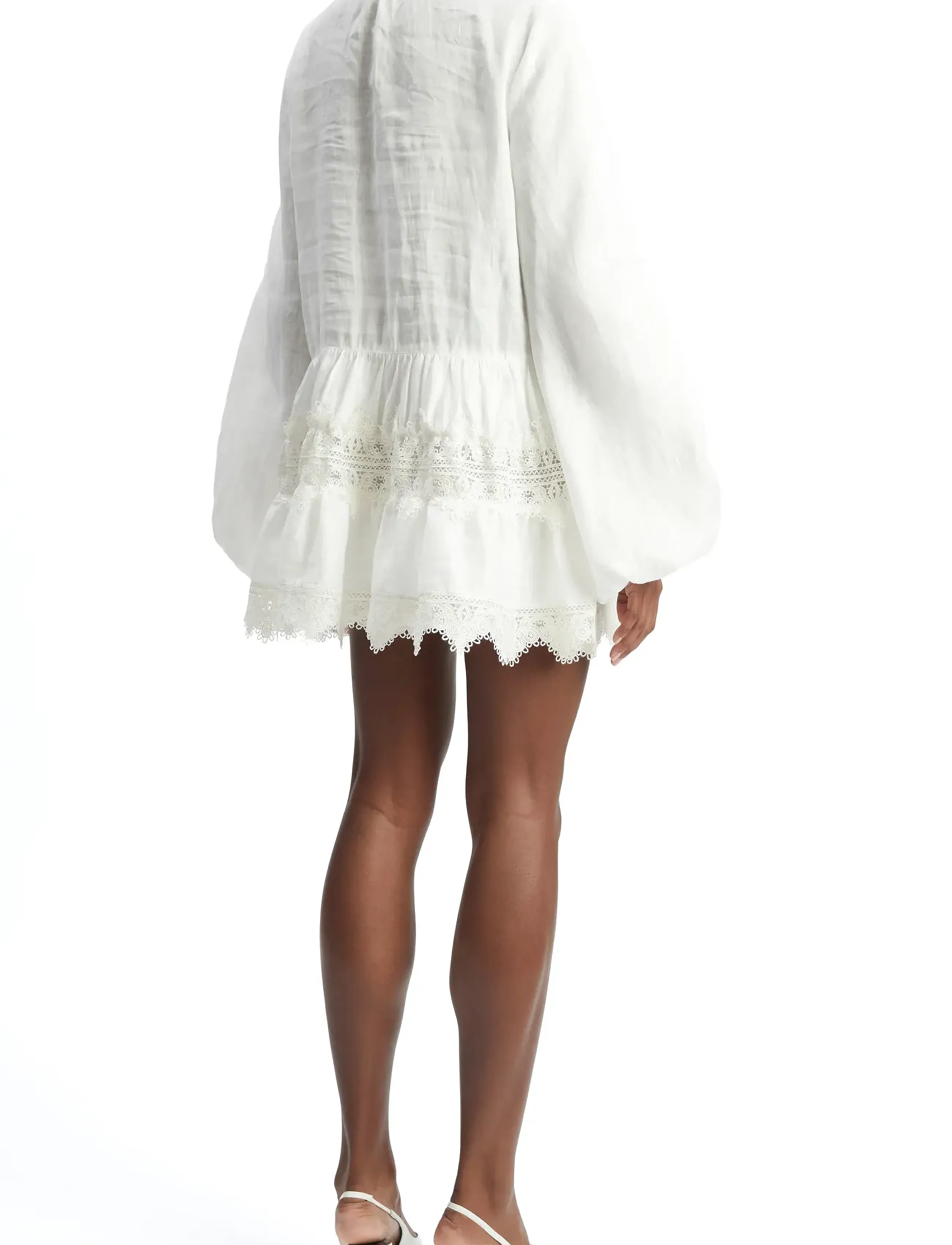 Bardot - ANTONIA LACE TRIM MINI DRESS - orchid wht - 5