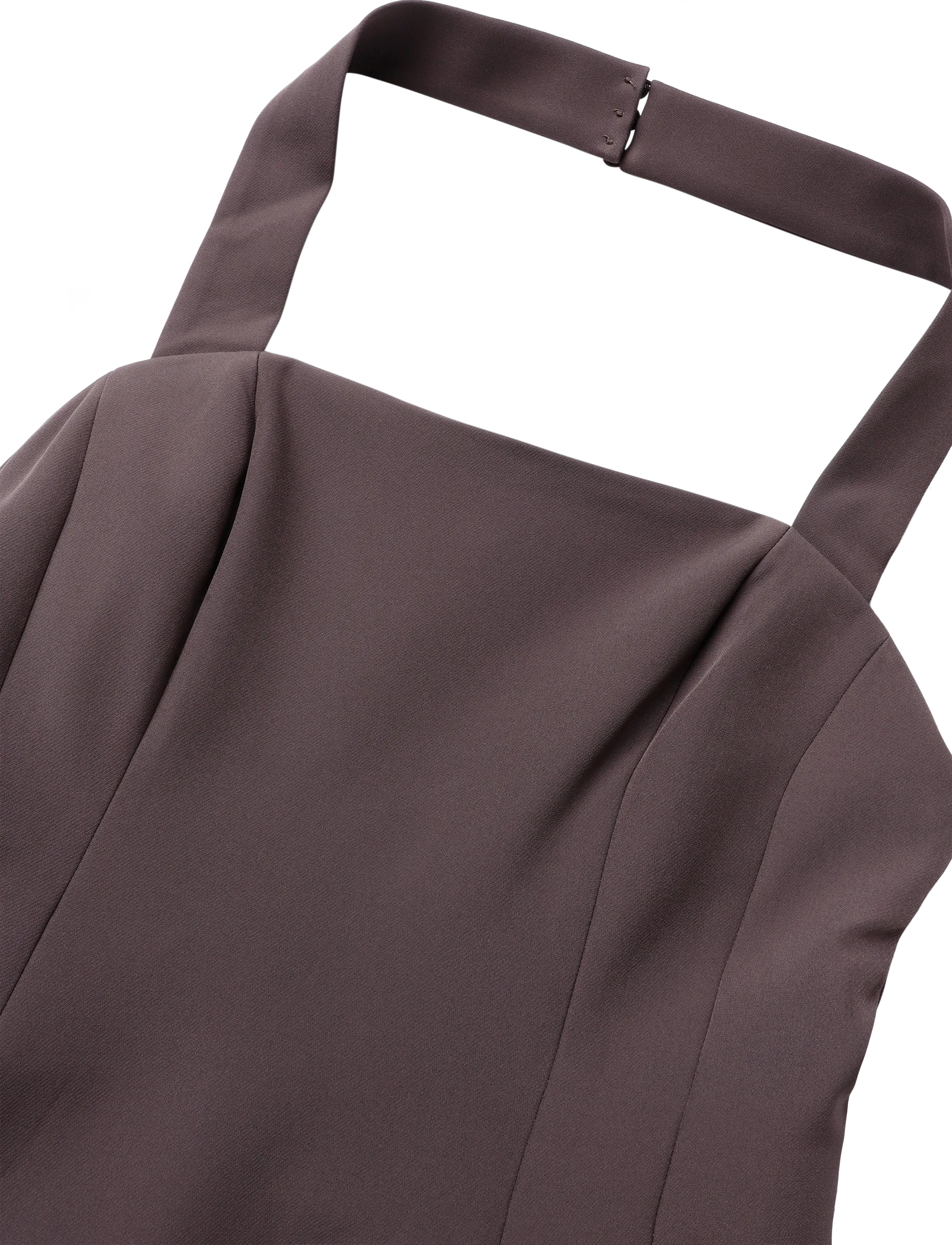 Bardot - NEVELLE HOURGLASS HALTER DRESS - kokteilikleidid - chocolate - 2