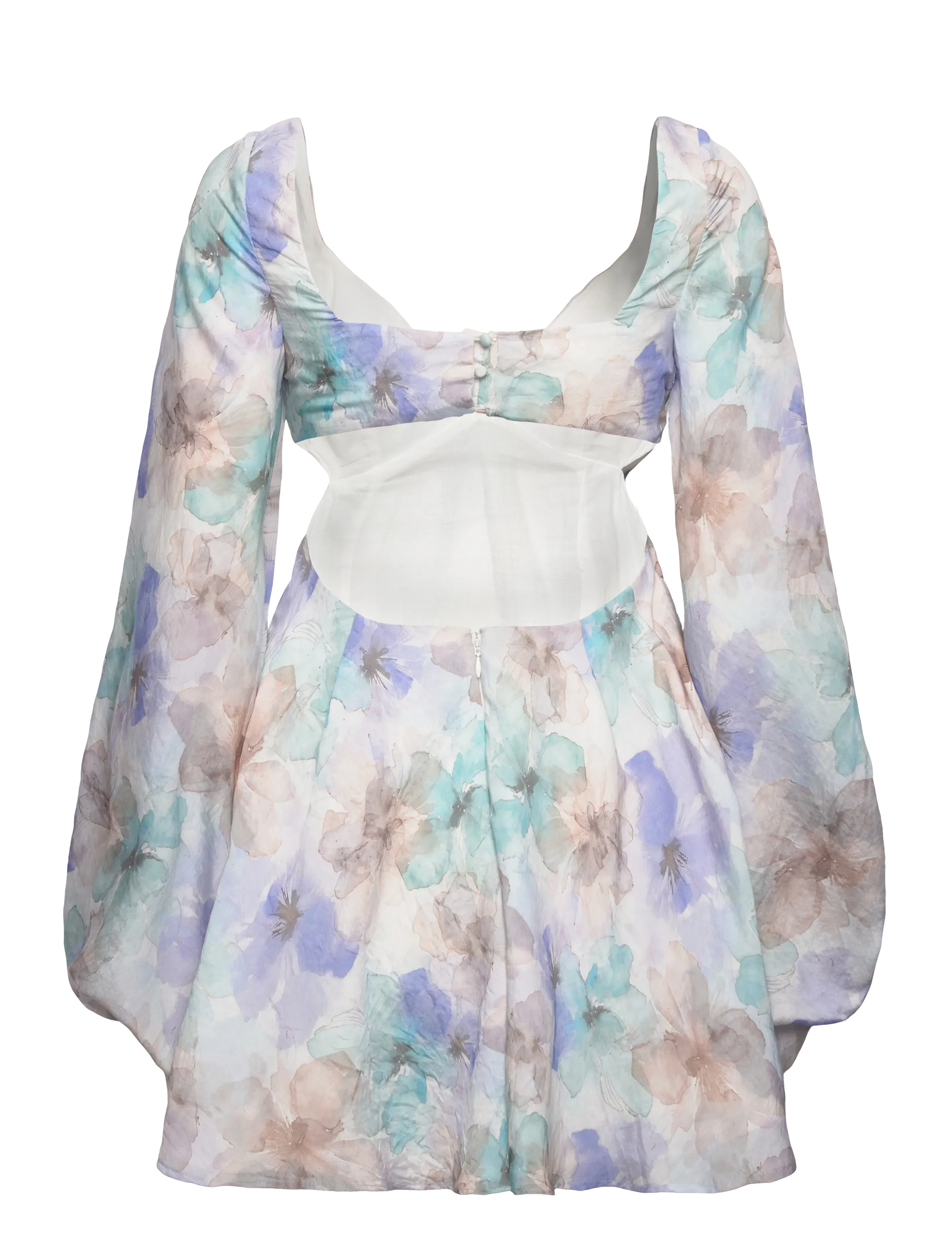 Bardot - JOVIE BABYDOLL MINI DRESS - blue floral - 2