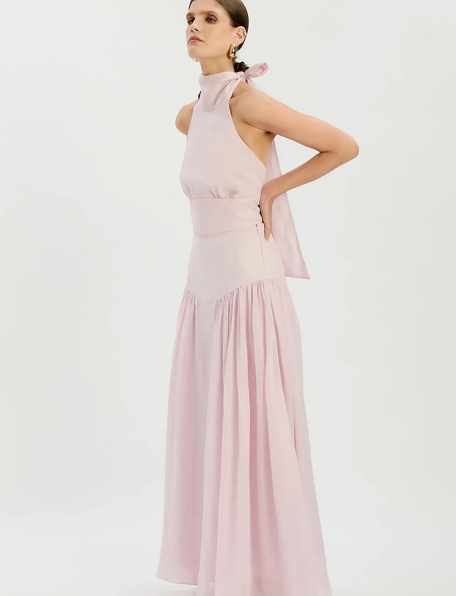 Bardot - AMORETTE RAMIE MAXI SKIRT - maksiseelikud - bliss pink - 0