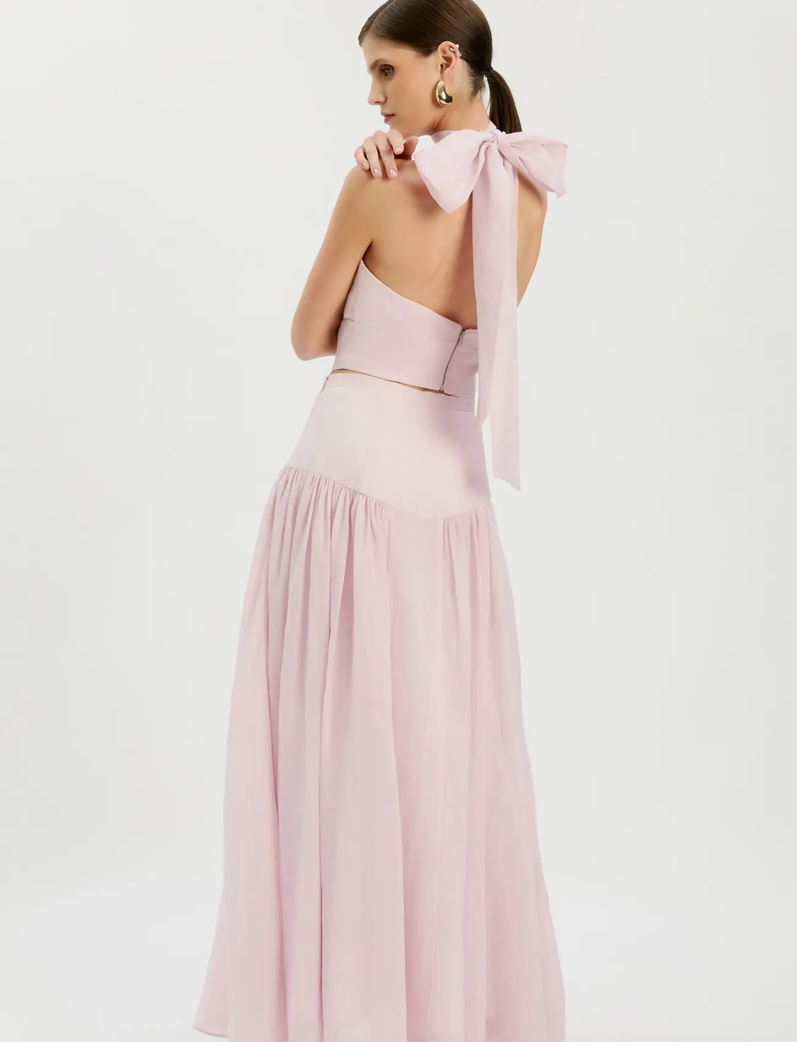 Bardot - AMORETTE RAMIE MAXI SKIRT - maksiseelikud - bliss pink - 3