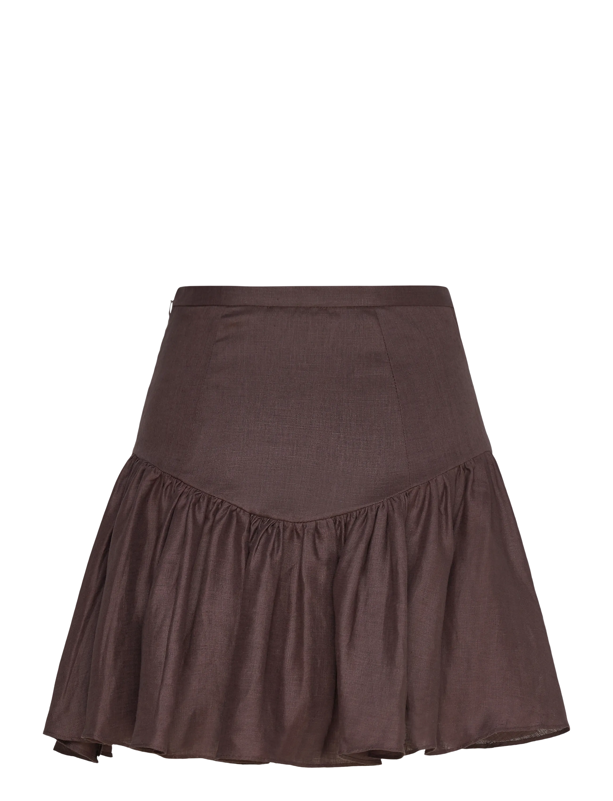 Bardot - AMORETTE LINEN MINI SKIRT - chocolate - 2