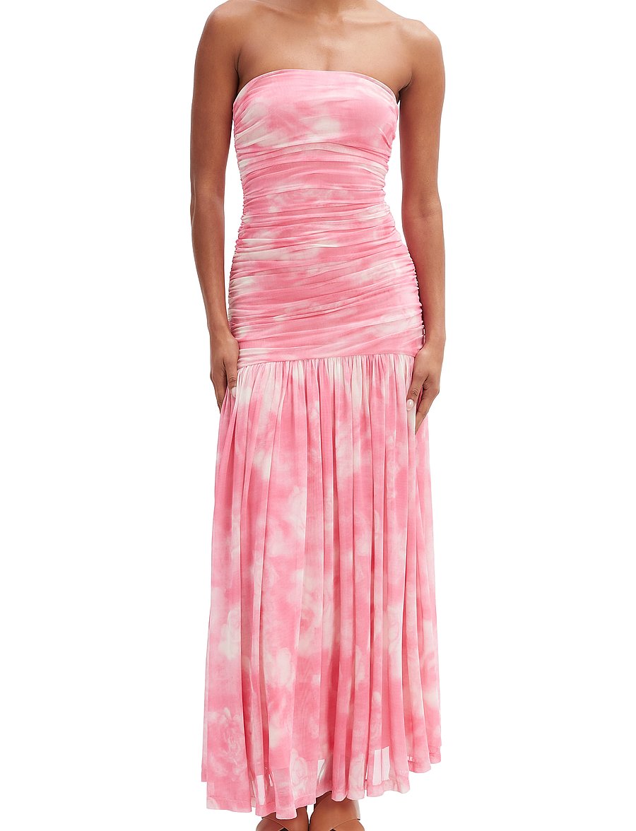 Bardot - SOLANA PRINTED MESH MAXI DRESS - robes longues - pink floral - 0