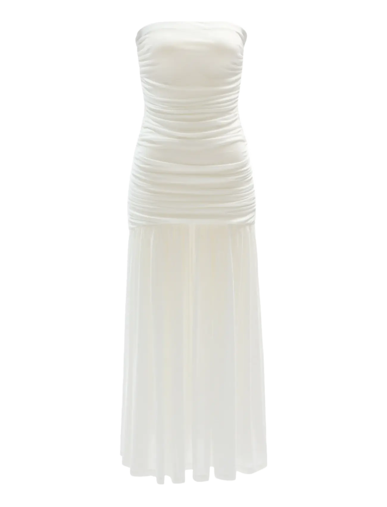 BARDOT Solana Mesh Maxi Kleid Weiß - 40 - Damen