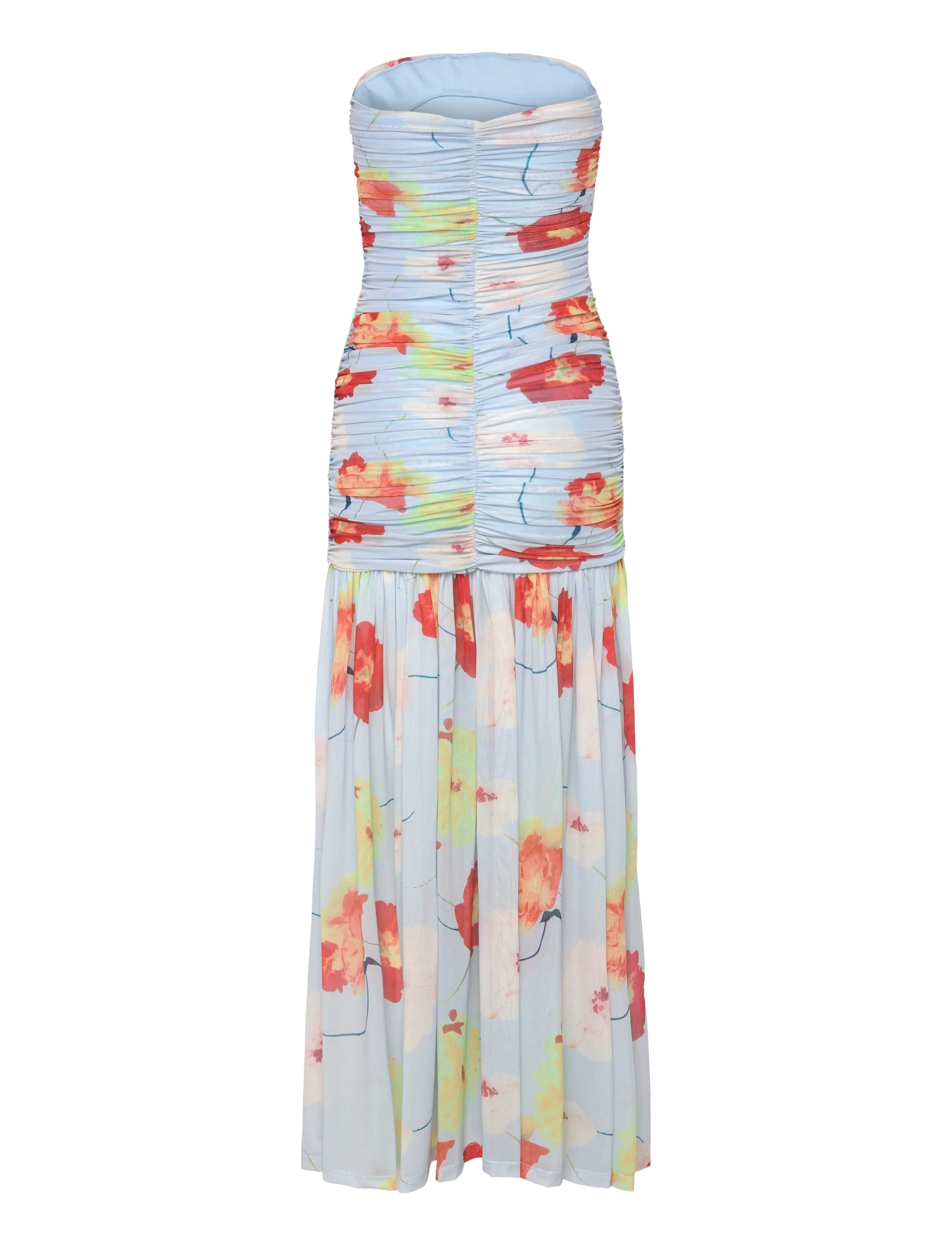 Bardot - SOLANA PRINTED MESH MAXI DRESS - maxiklänningar - baby bl fl - 2