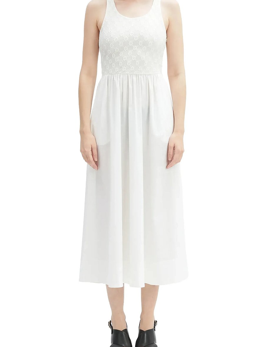 Bardot - BRYONY LACE POPLIN MIDI DRESS - orchid wht - 0