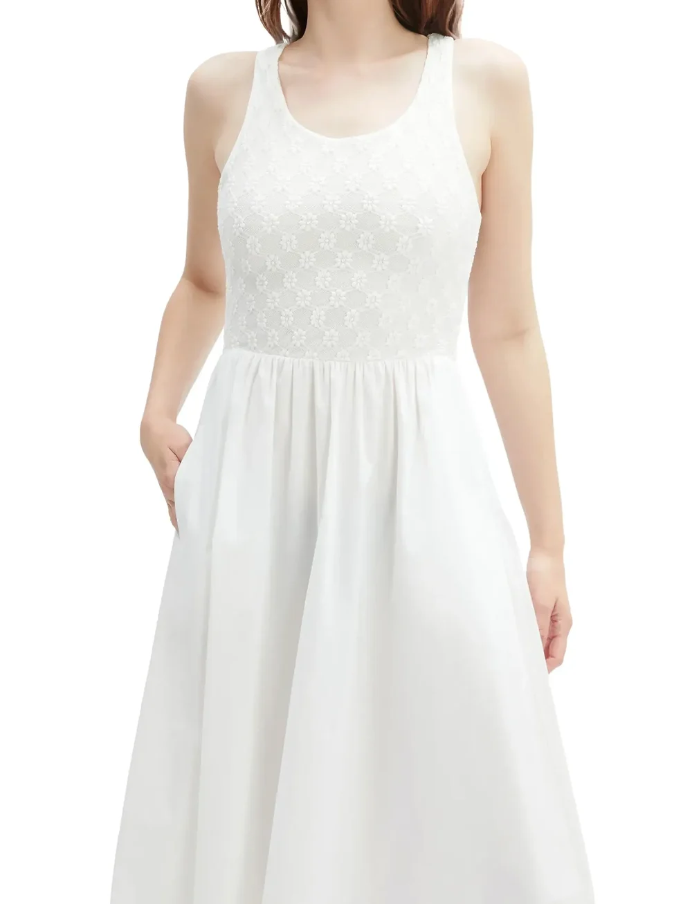 Bardot - BRYONY LACE POPLIN MIDI DRESS - konfirmation - orchid wht - 5