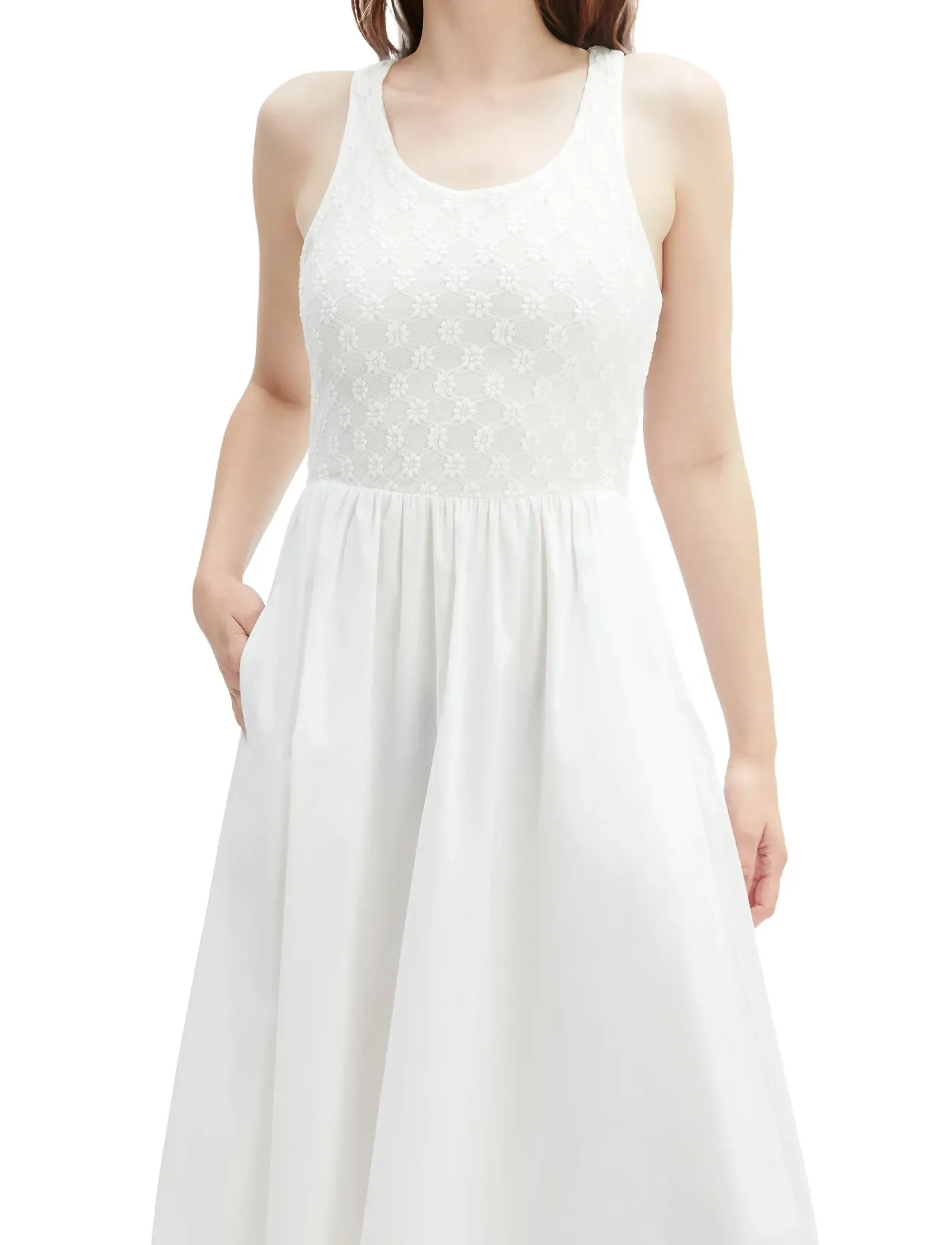 Bardot - BRYONY LACE POPLIN MIDI DRESS - orchid wht - 5