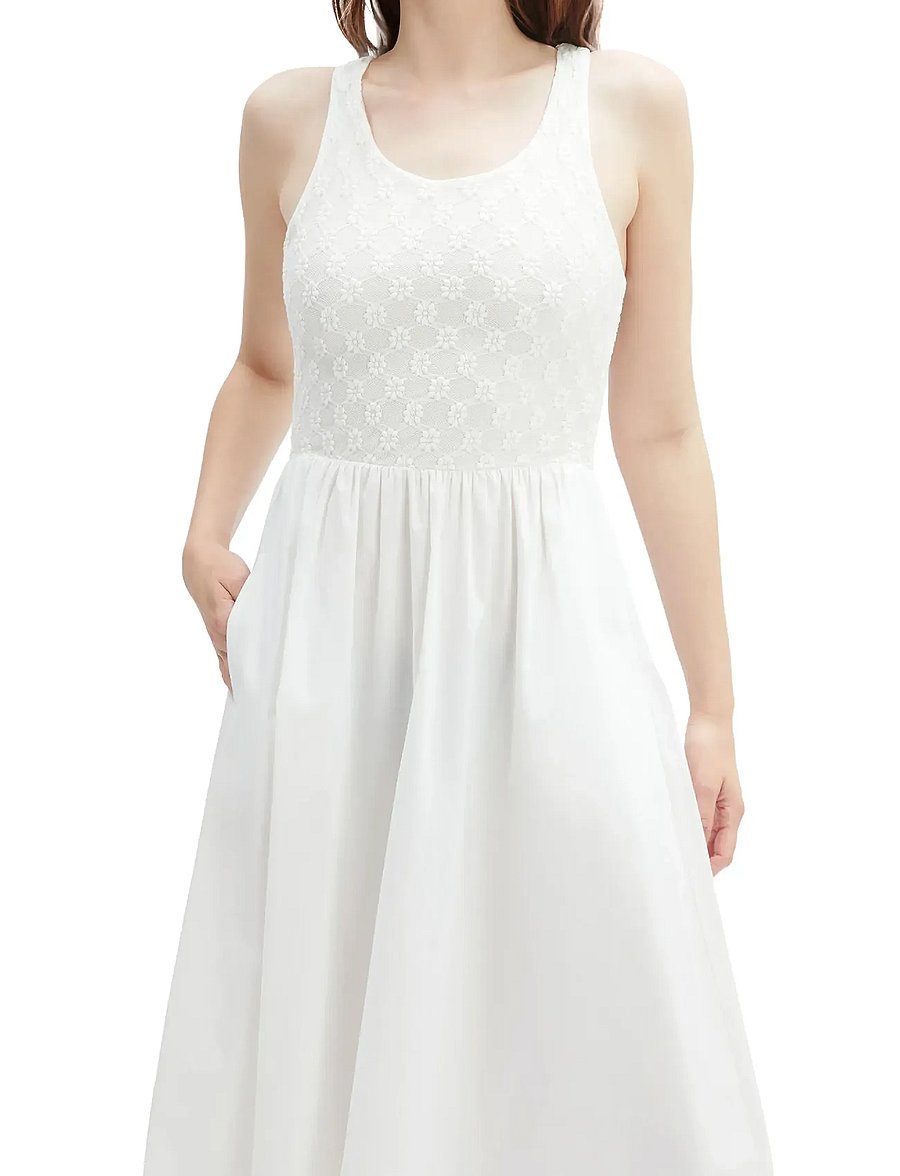 Bardot - BRYONY LACE POPLIN MIDI DRESS - orchid wht - 5