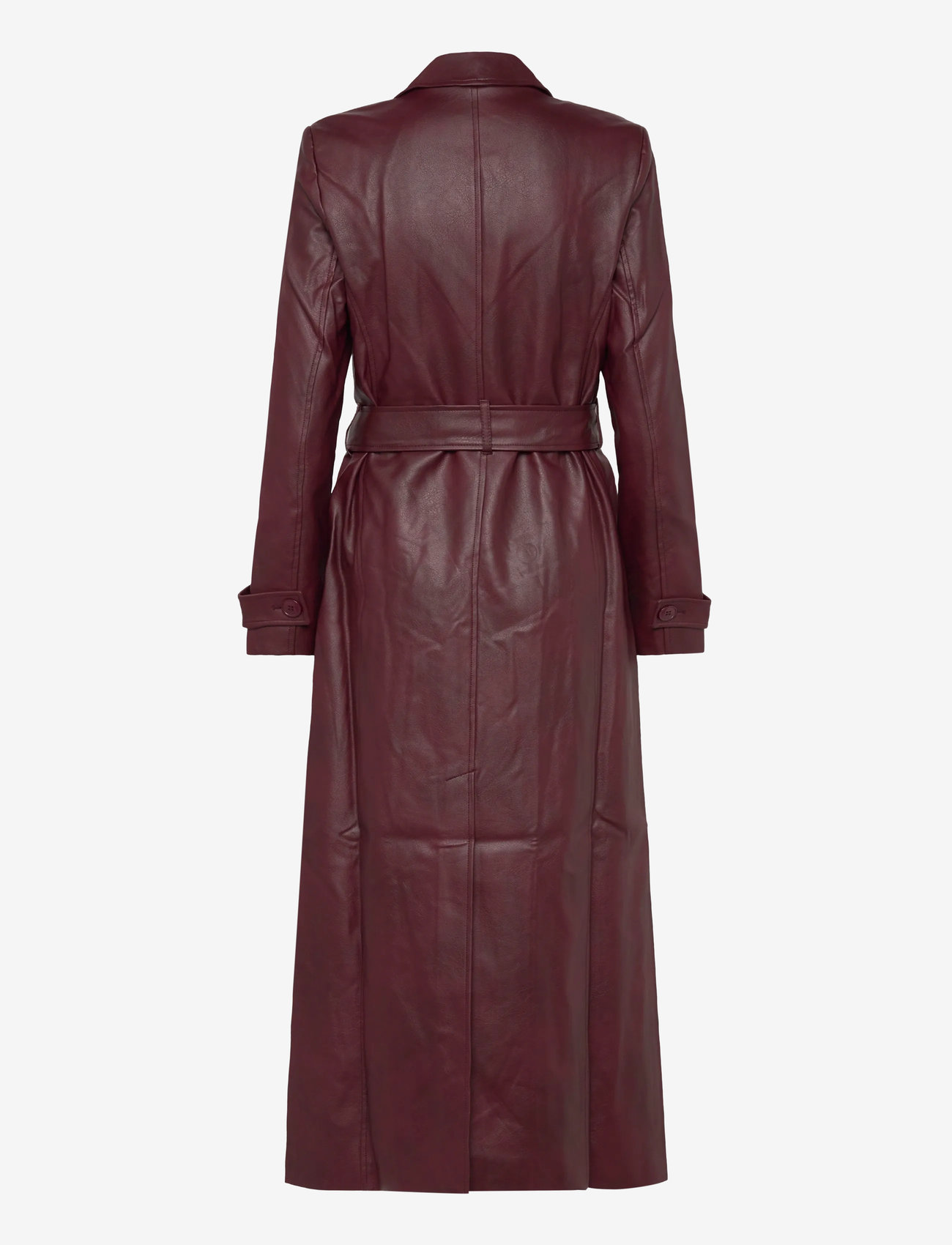 Bardot - VEGAN LEATHER LONGLINE COAT - leichte mäntel - burgundy - 2