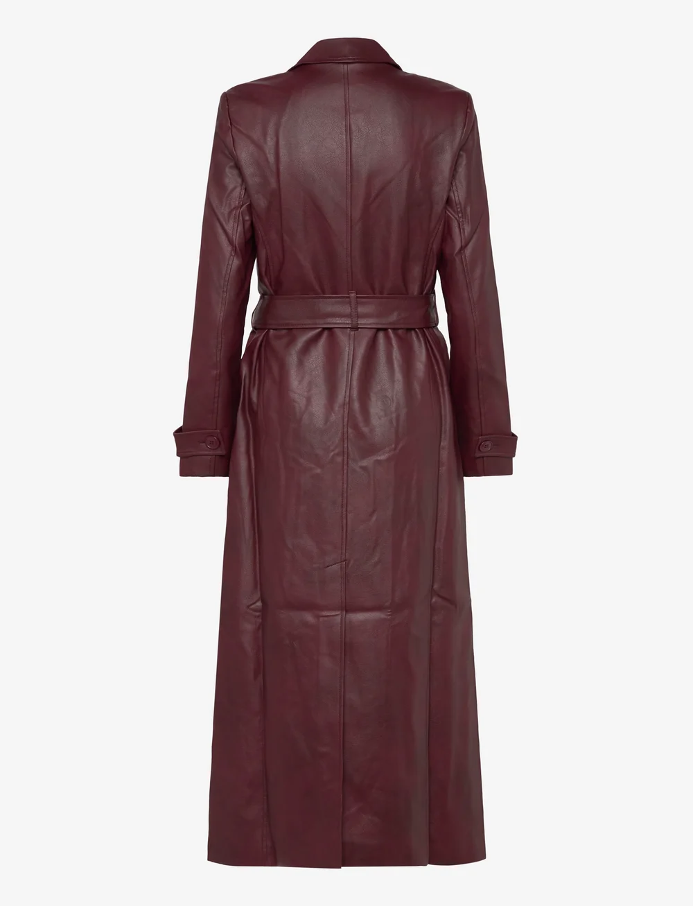 Bardot - VEGAN LEATHER LONGLINE COAT - tunna kappor - burgundy - 2