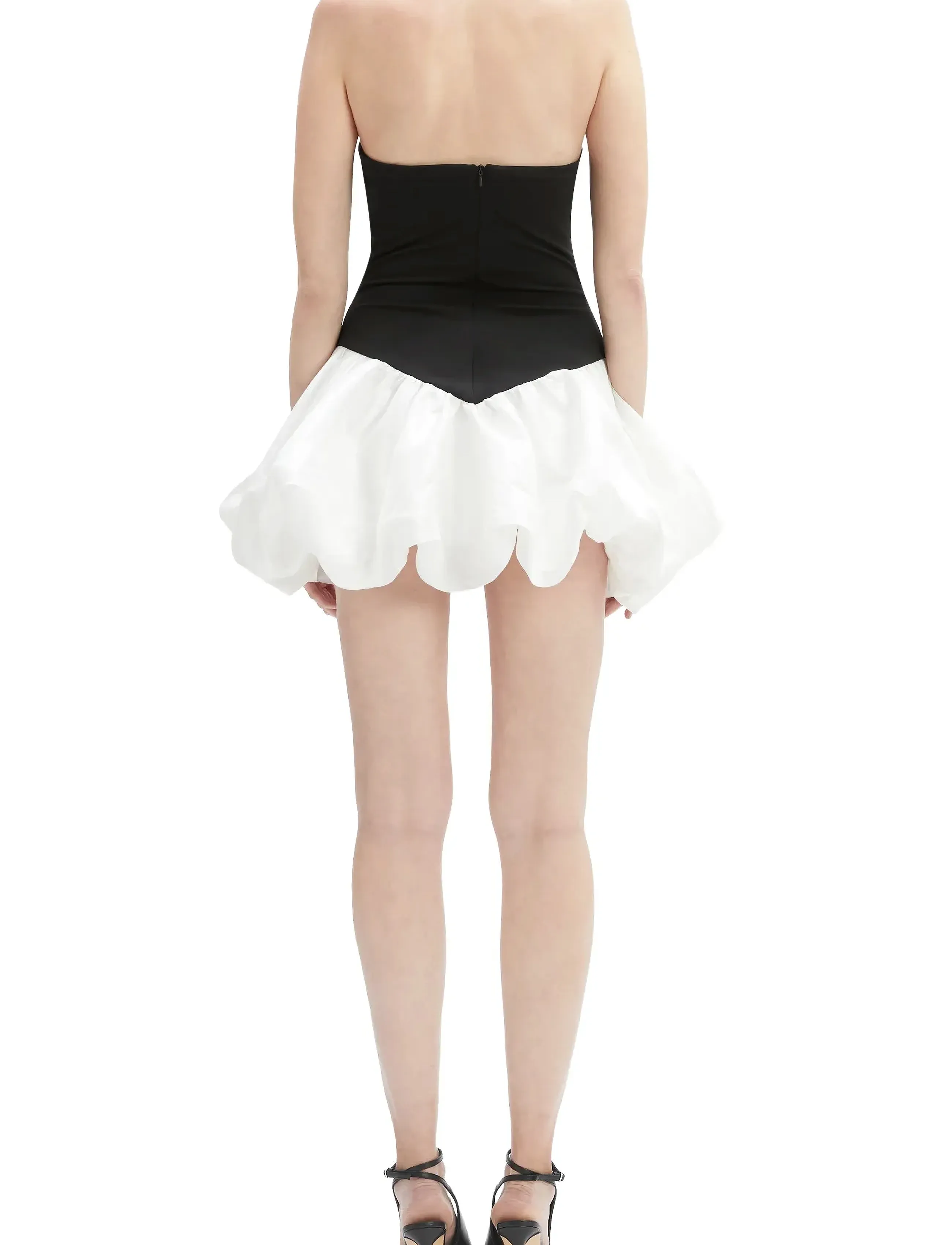 Bardot - VEGA STRAPLESS MINI DRESS - black/wh - 4