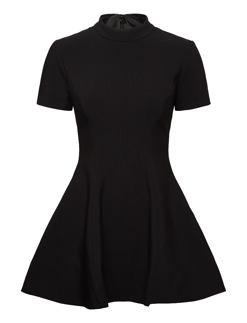Bardot - ZEPHYRA COLLAR MINI DRESS - korta klänningar - black - 0