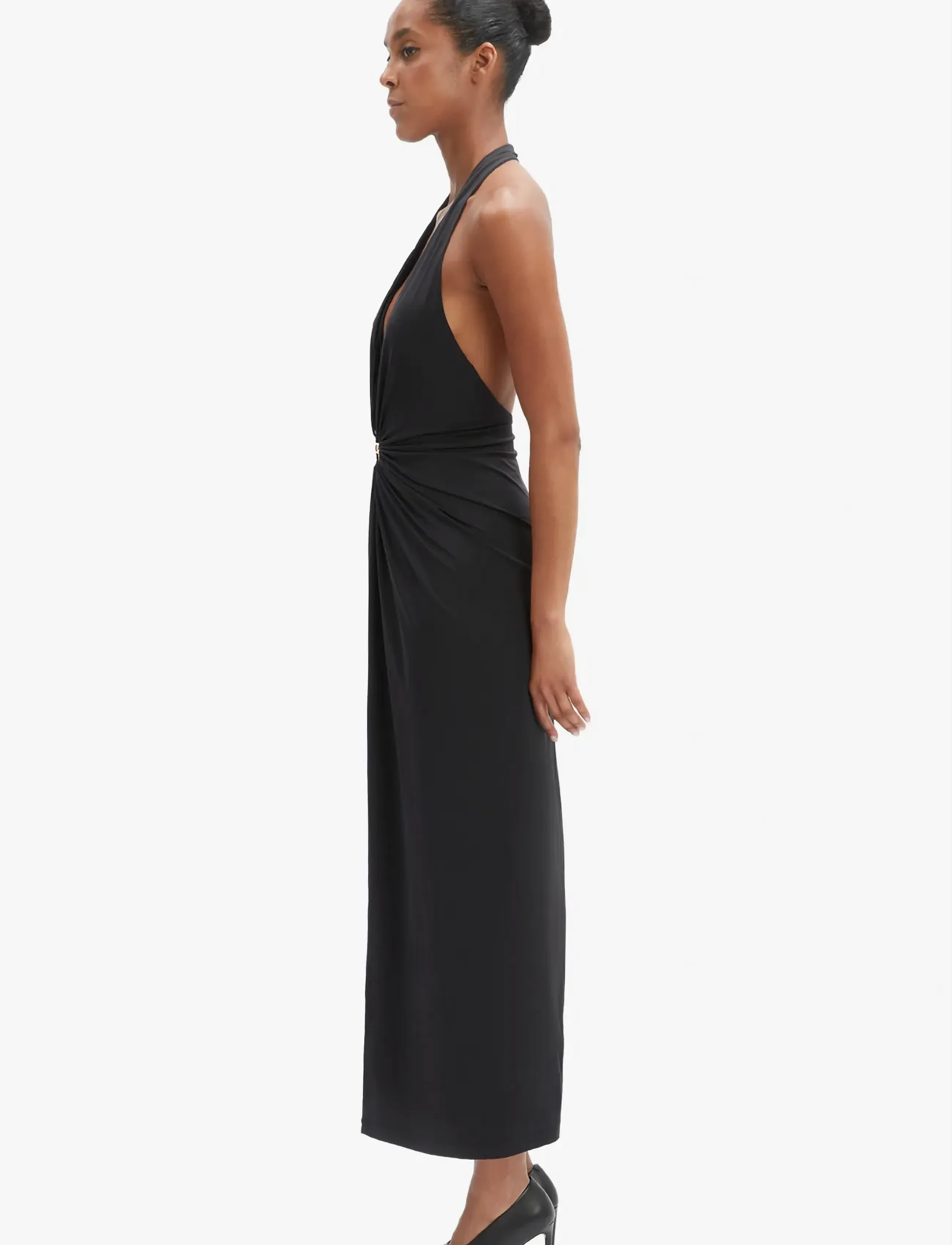 Bardot - ALMA PLUNGING MIDI DRESS - maxikleider - black - 4