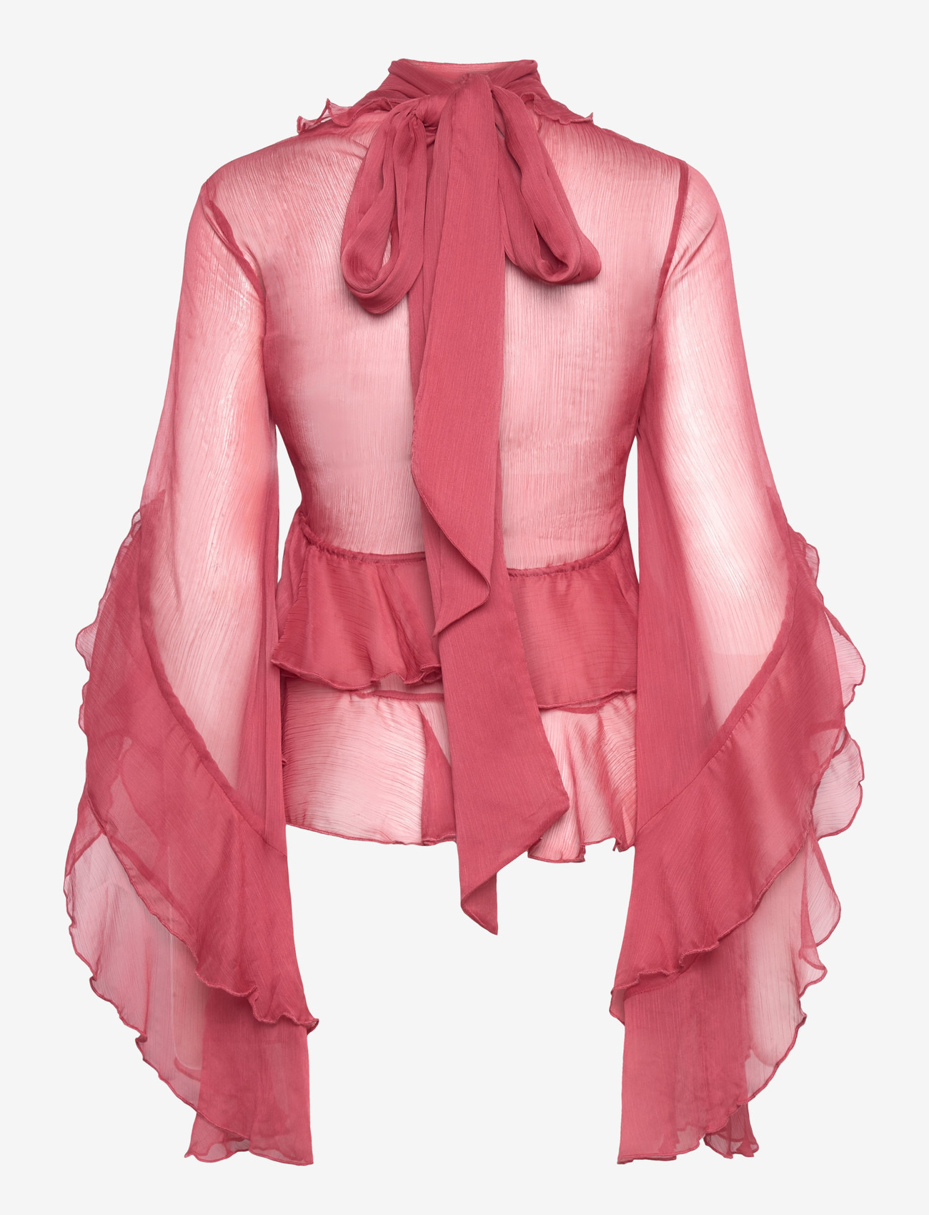Bardot - ANYSSA RUFFLE BLOUSE - långärmade blusar - rose - 2