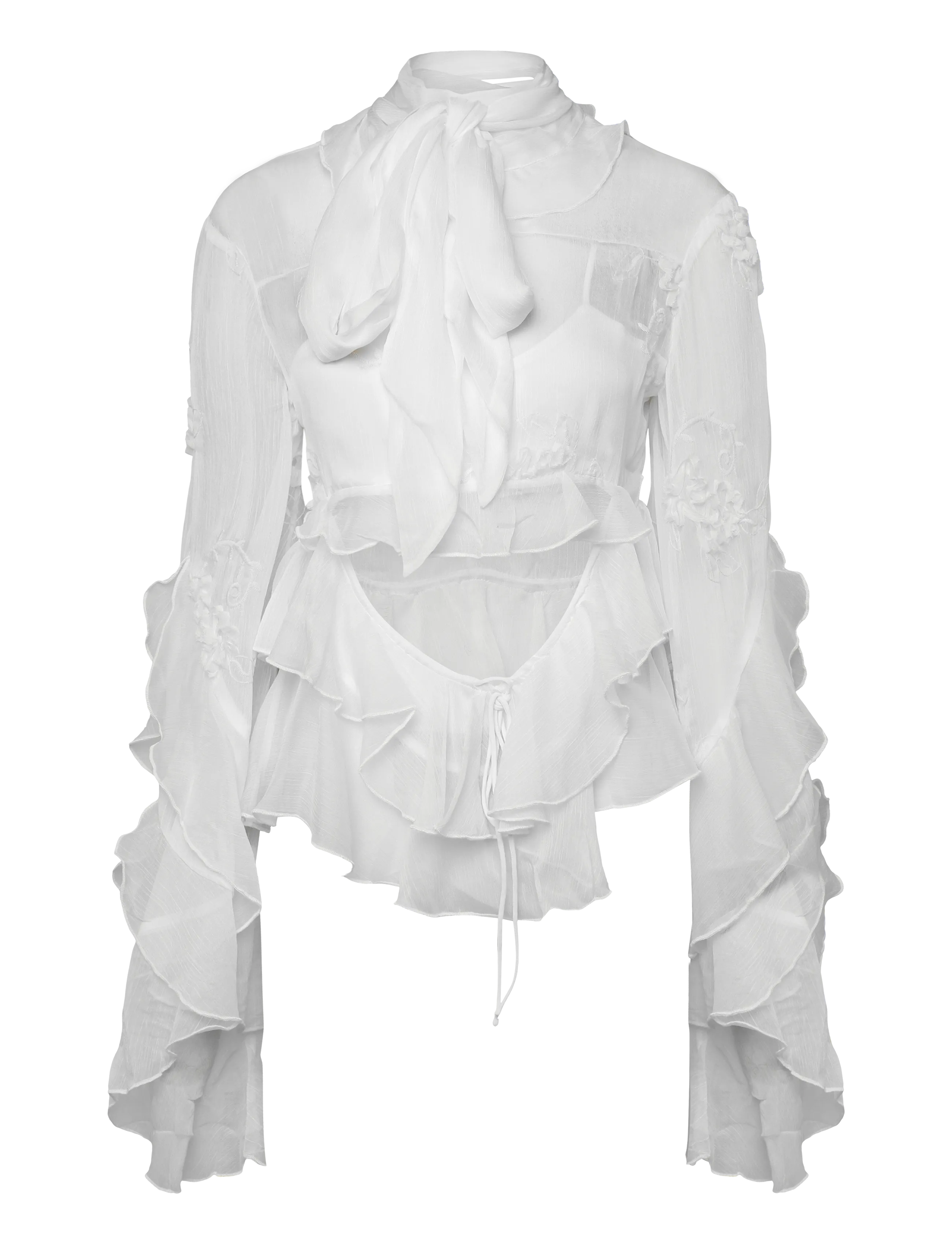 Bardot ANYSSA RUFFLE BLOUSE - Blouses & Shirts - IVORY / cream