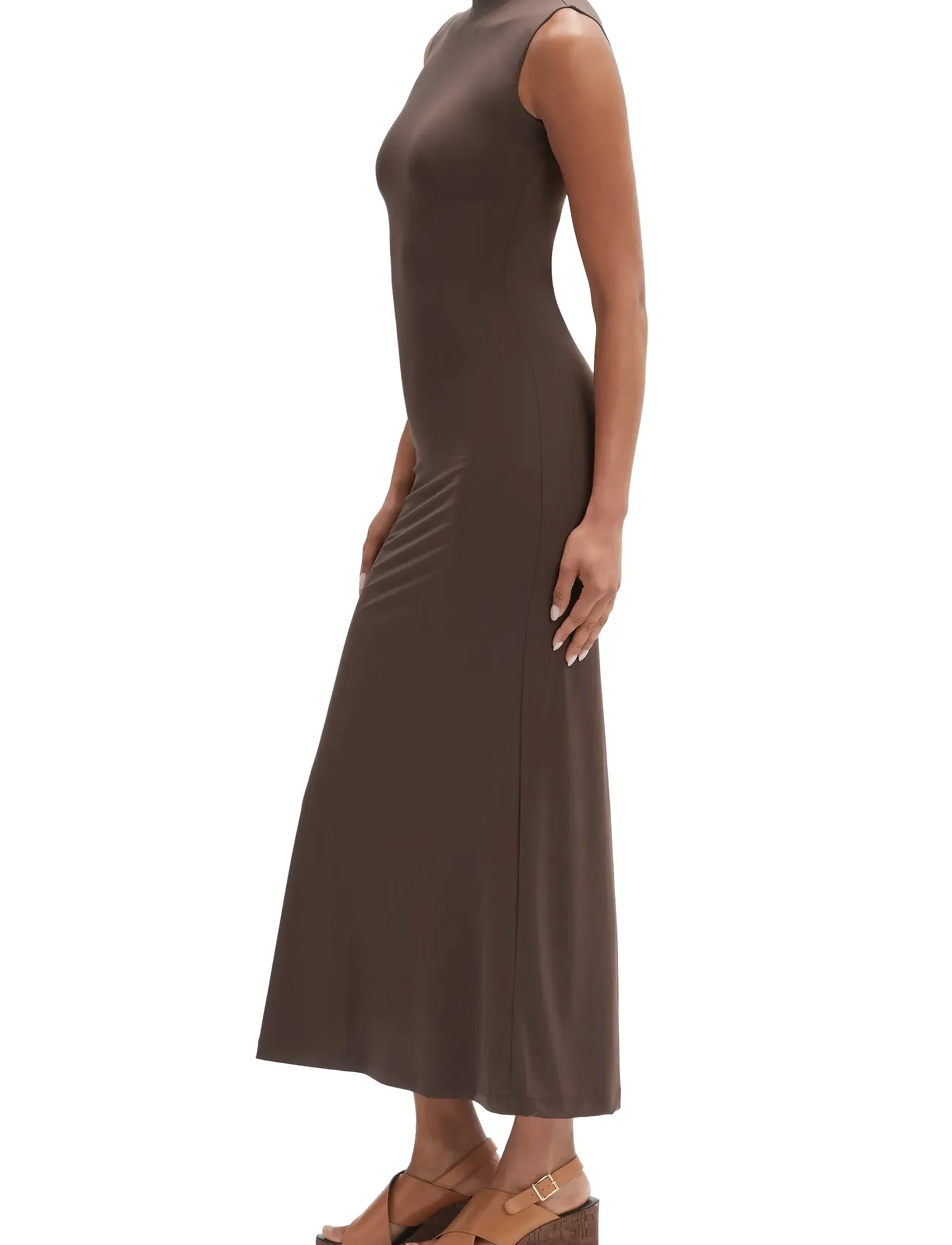 Bardot - VENEDA HIGH NECK MAXI DRESS - chocolate - 3