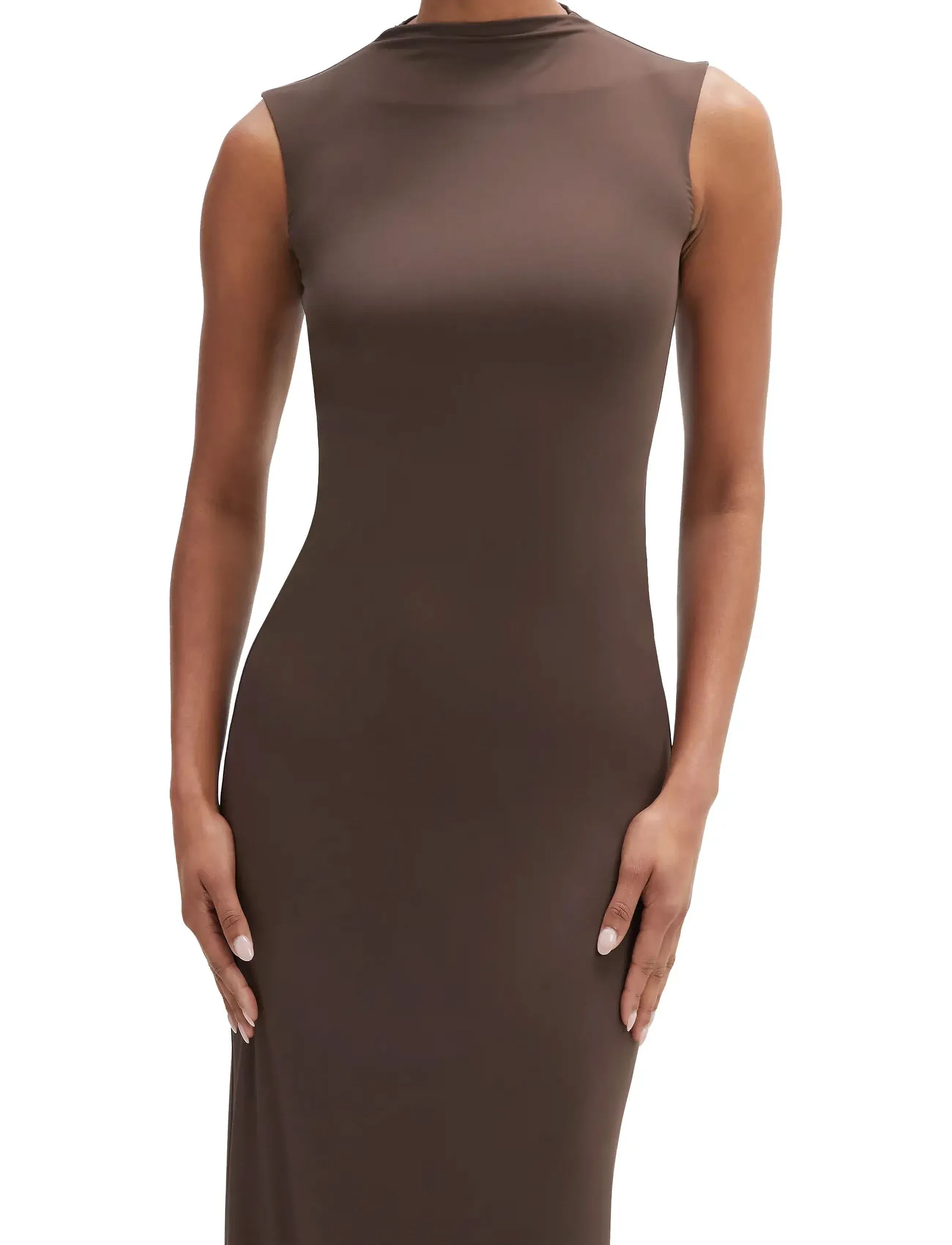 Bardot - VENEDA HIGH NECK MAXI DRESS - chocolate - 5