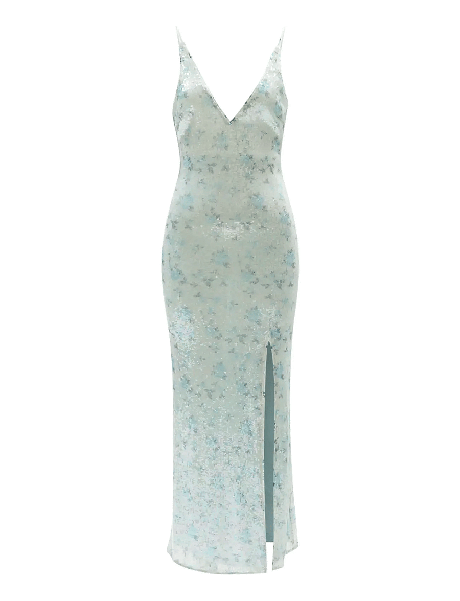 Bardot - LOIS SEQUIN MAXI DRESS - paillettenkleider - baby blue floral - 1