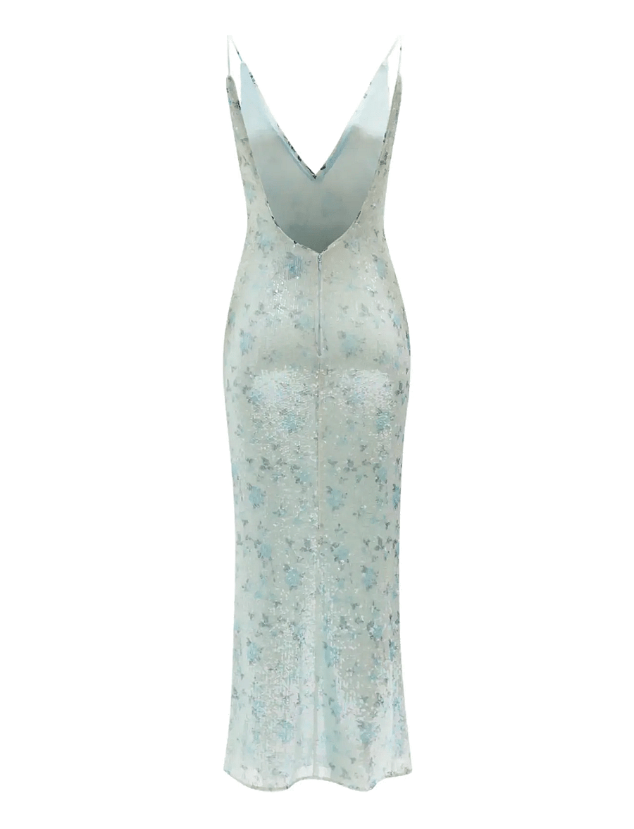 Bardot - LOIS SEQUIN MAXI DRESS - paillettenkleider - baby blue floral - 2